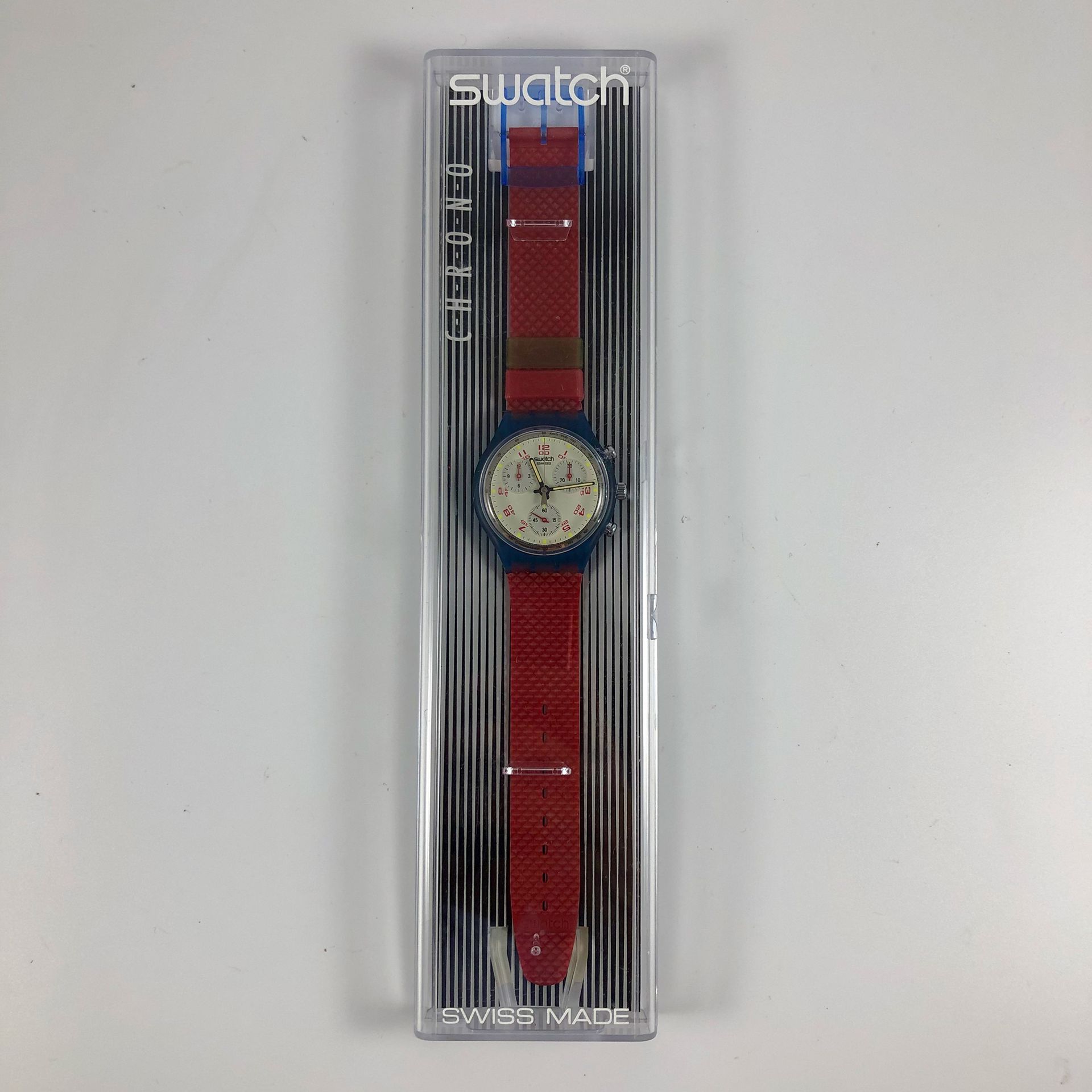 Null SWATCH

Vers 1992.

Réf: SCN103.

Montre bracelet type chronographe modèle &hellip;