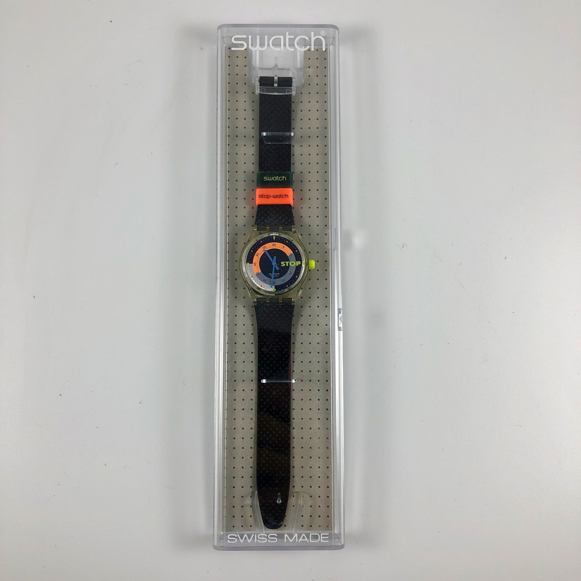 Null SWATCH

Vers 1993.

Réf: SSK100.

Montre bracelet type stop watch modèle "C&hellip;