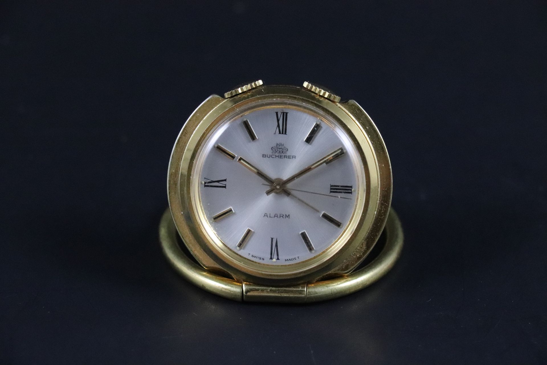 Null 
BUCHERER 

Pendulette de voyage - Réveil, vers 1960

Pendulette réveil de &hellip;