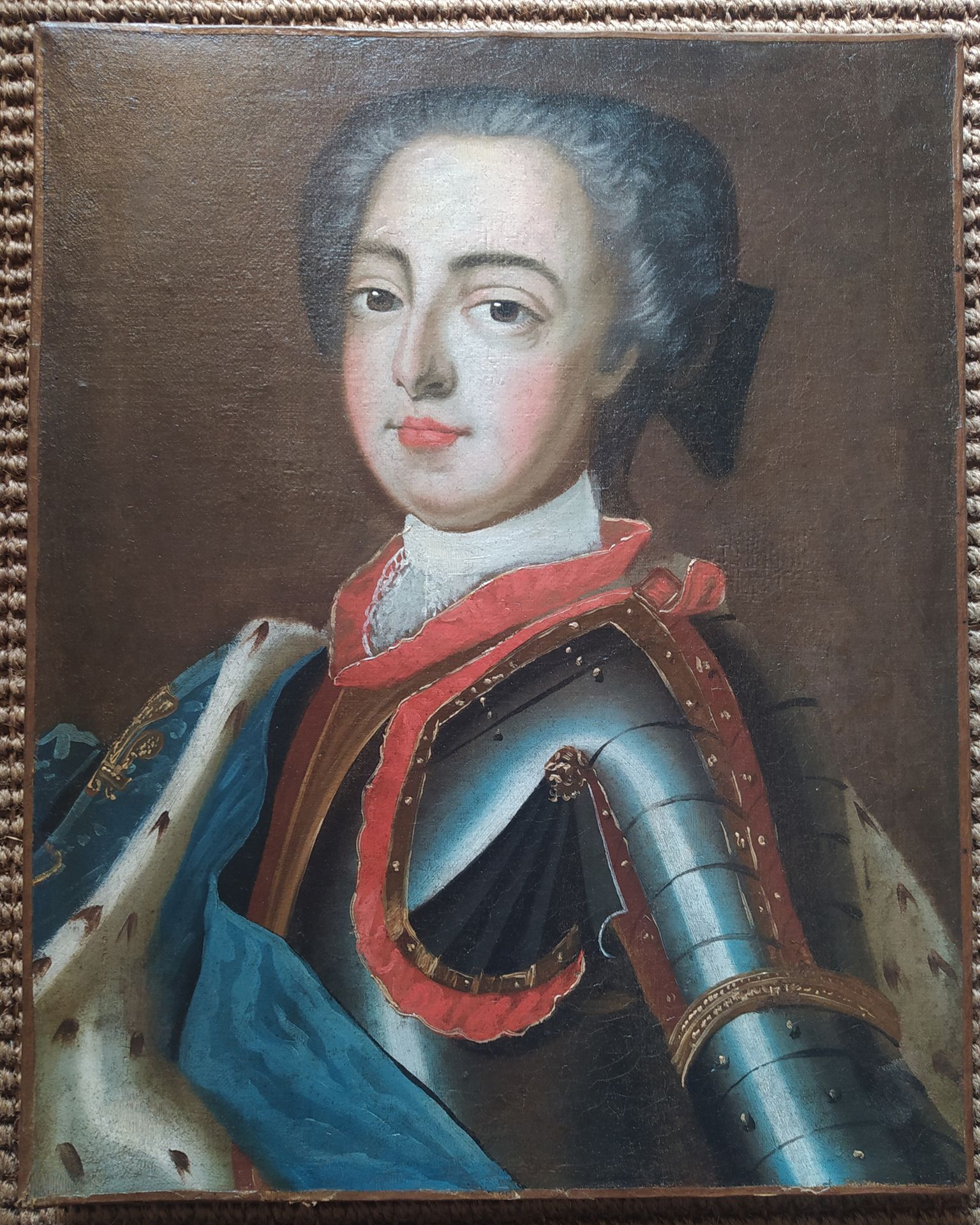 Null Al estilo del siglo XVIII Retrato de Luis XV de niño Óleo sobre lienzo 41 x&hellip;