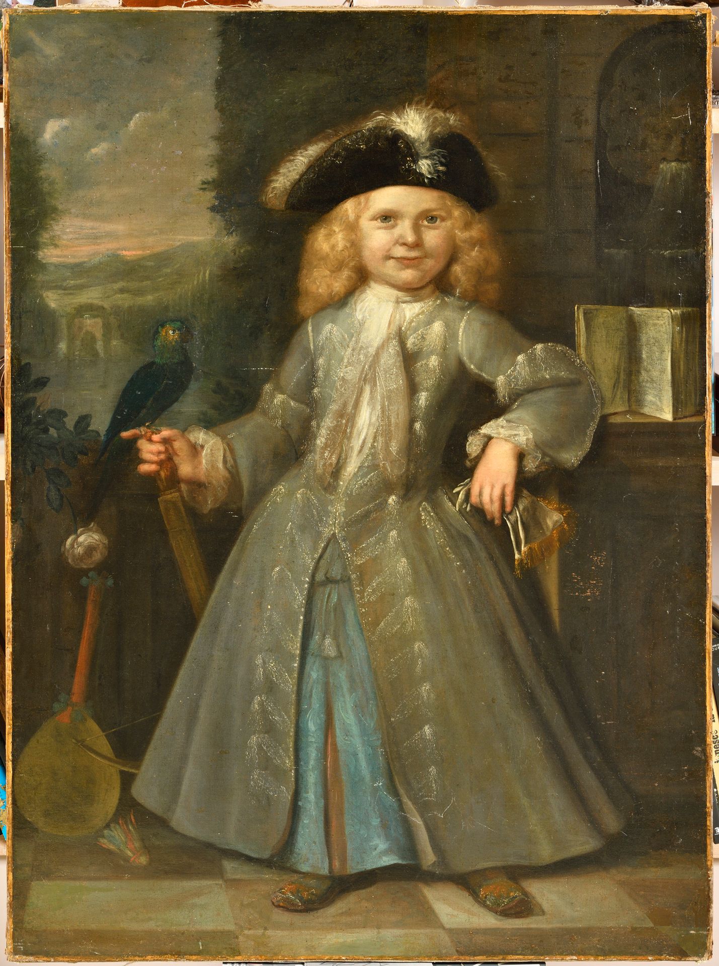 Null Jan Maurits QUINKHARD (Rees 1688 - Amsterdan 1772) Retrato de un niño de 3 &hellip;