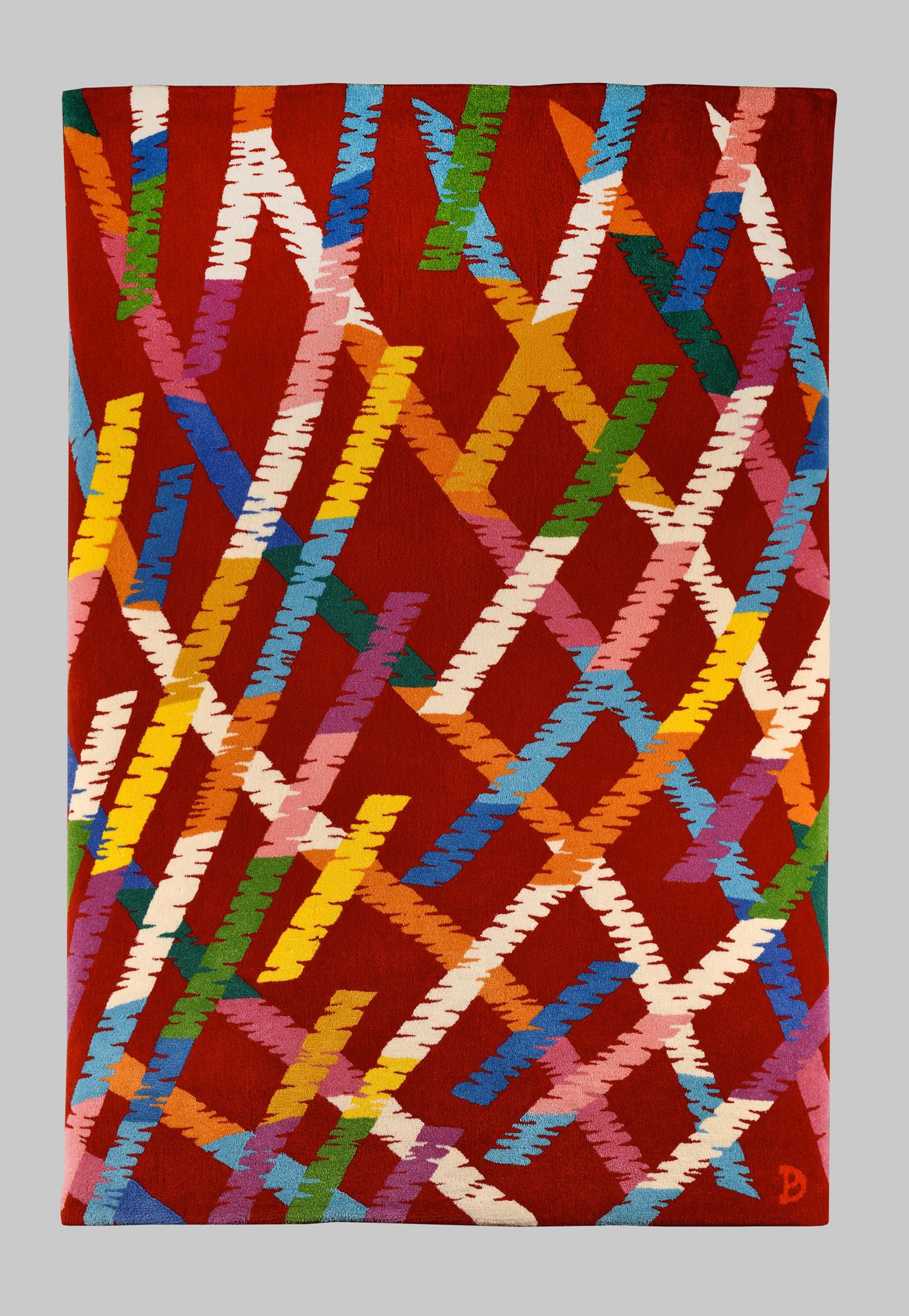 Null PIERO DORAZIO (ITA/ 1928-2005) Eurasia tapis en laine signé du monogramme ‘&hellip;