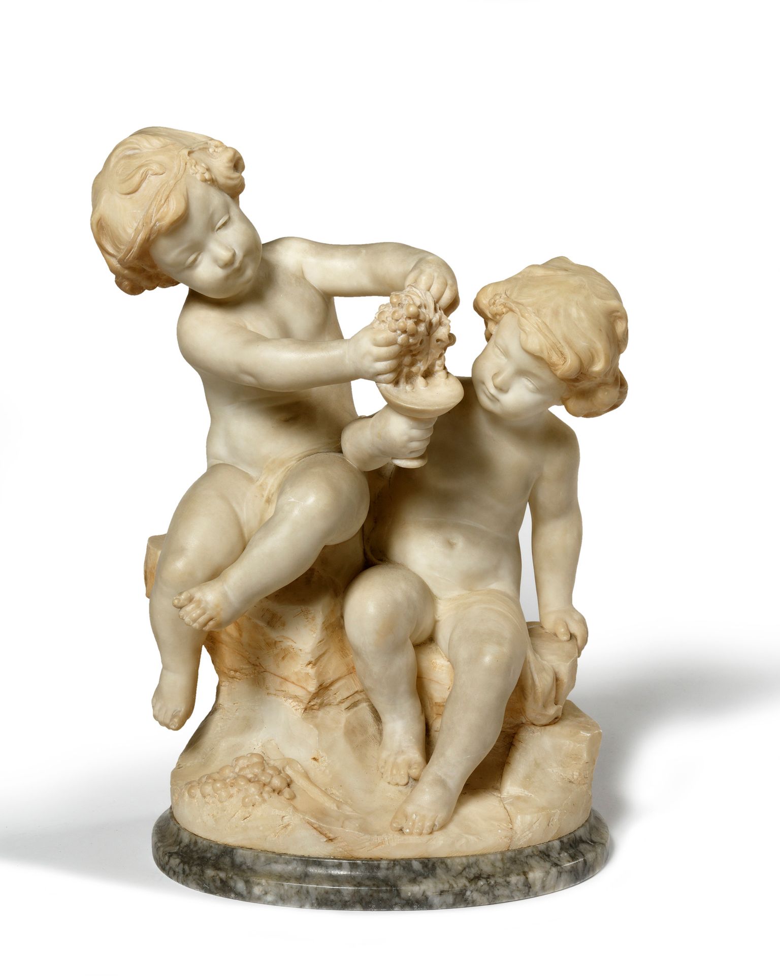 Null 
Guglielmo PUGI (1850-1915)

Due amori che giocano con un grappolo d'uva.

&hellip;