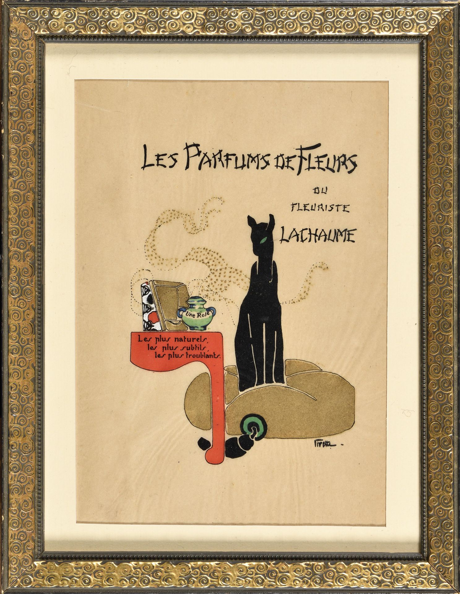 Null VIVETTE, « Les parfums de fleurs du fleuriste Lachaume » vers 1920 Panthère&hellip;