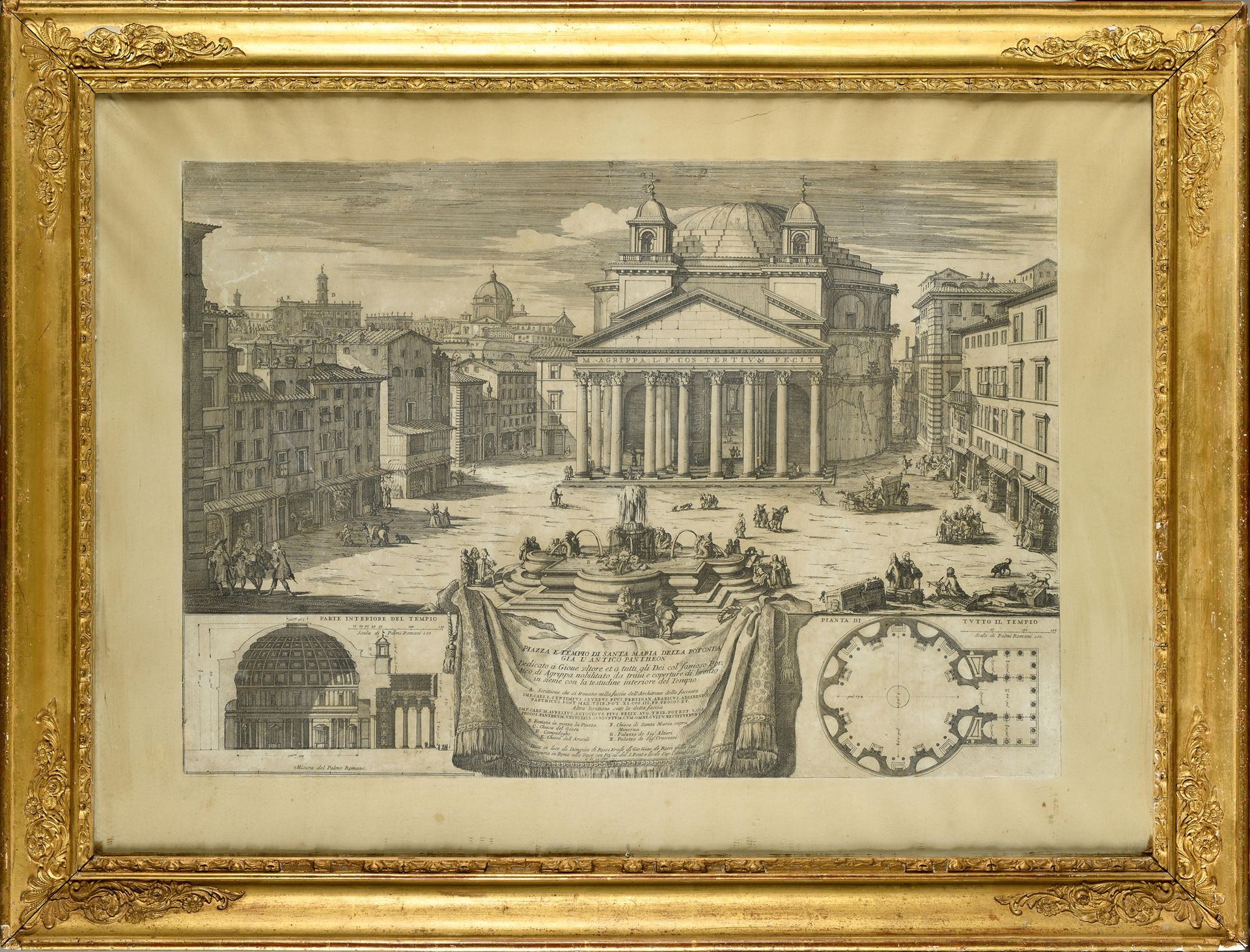 Null ALESSANDRO SPECCHI (1668 - 1729) 在Piazza e tempio di Santa Maria della Roto&hellip;