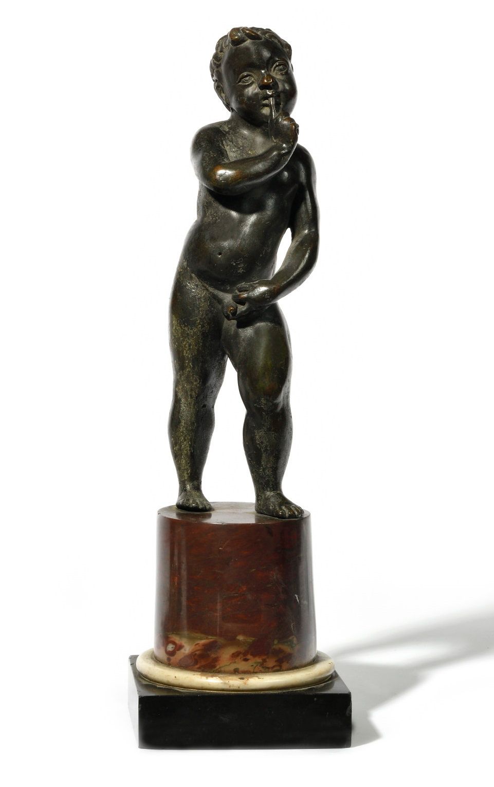 Null NORTHERN ITALY, 15TH OR 16TH CENTURY Putto piciatore Bronze with brown pati&hellip;