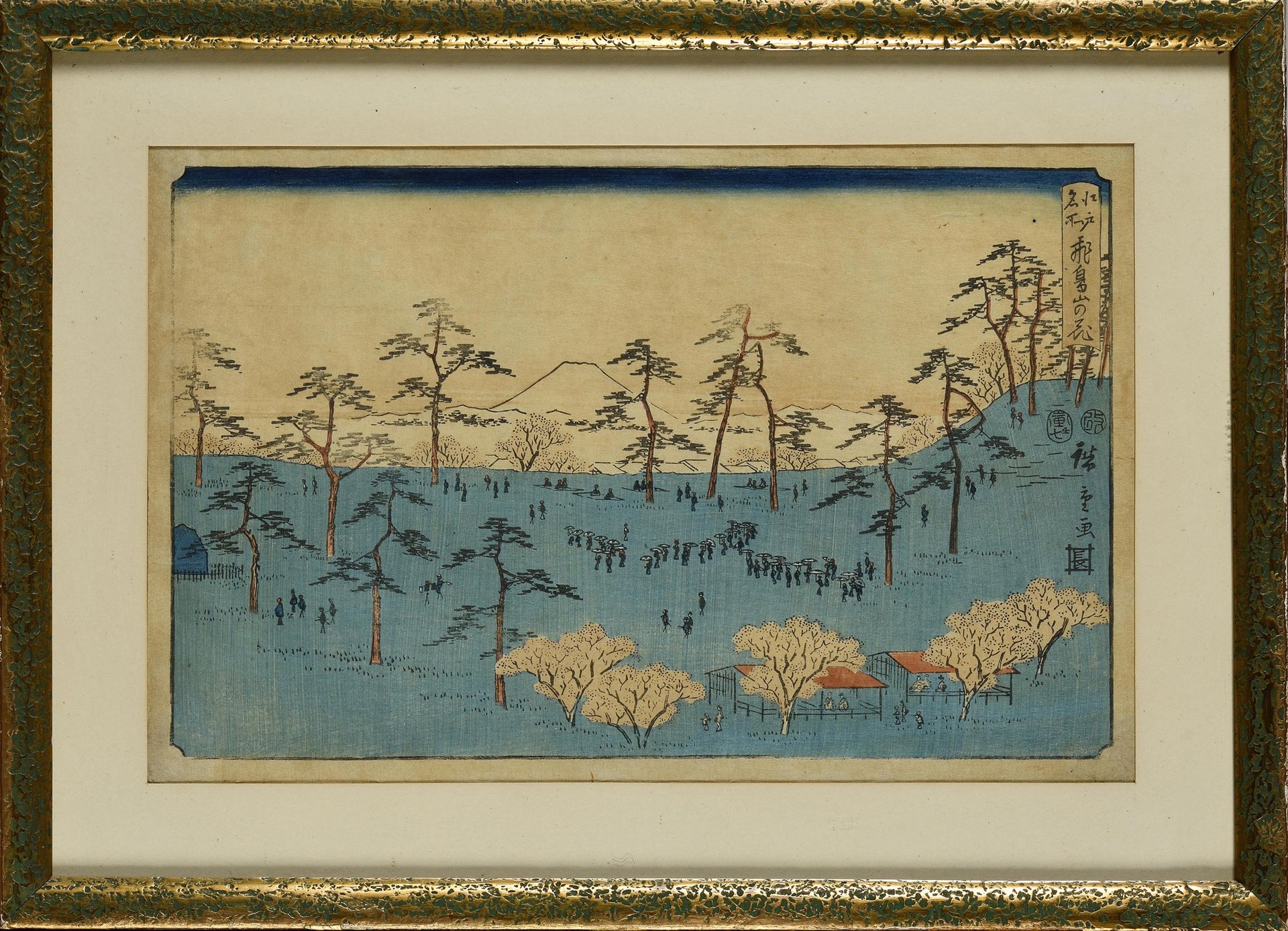 Null JAPÓN, SIGLO XIX Lote de cinco grabados oban tate-e y oban yoko-e, enmarcad&hellip;