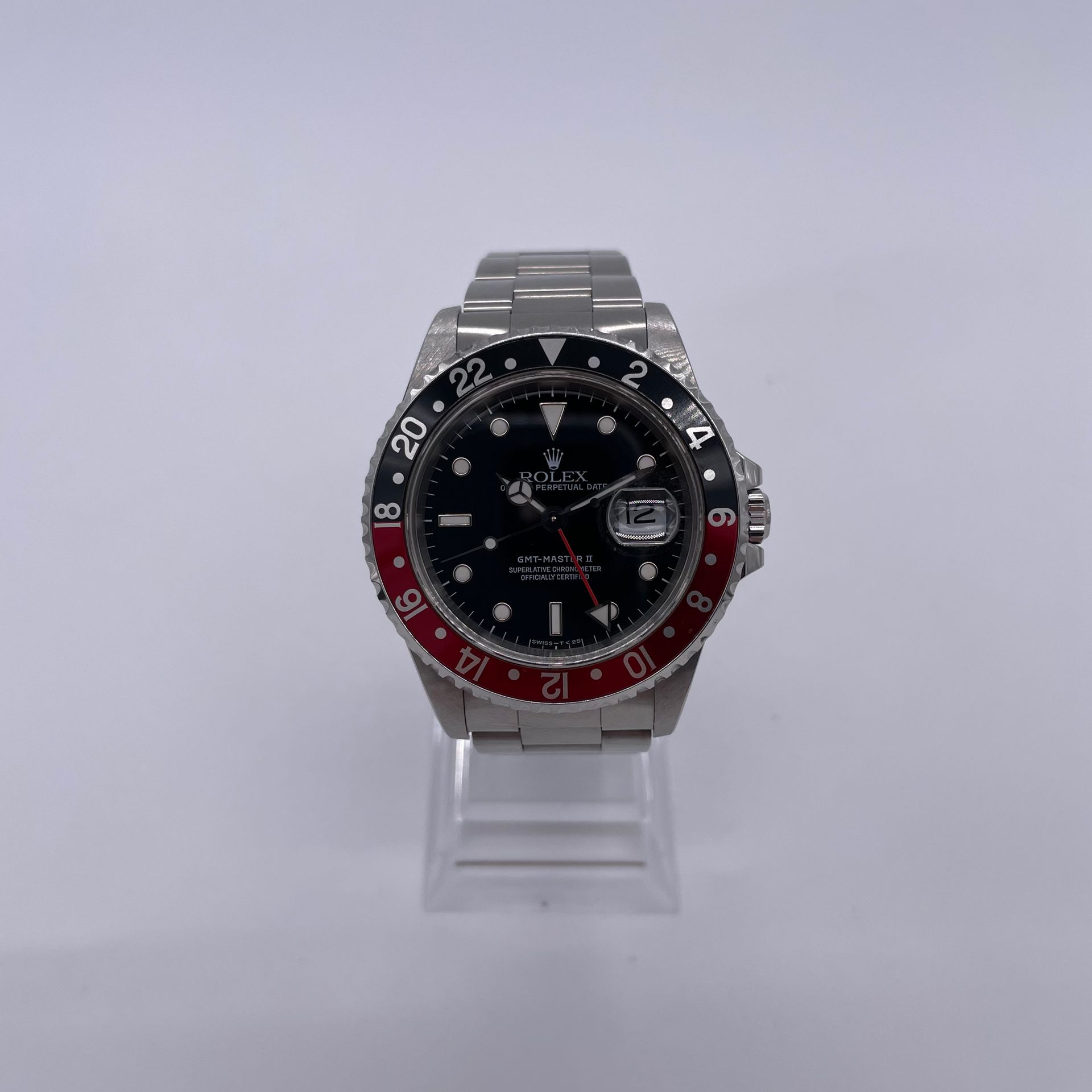 Null ROLEX GMT-MASTER II dite "Coke" Réf. 16710. VERS 1998. N° U584XXX. Montre b&hellip;