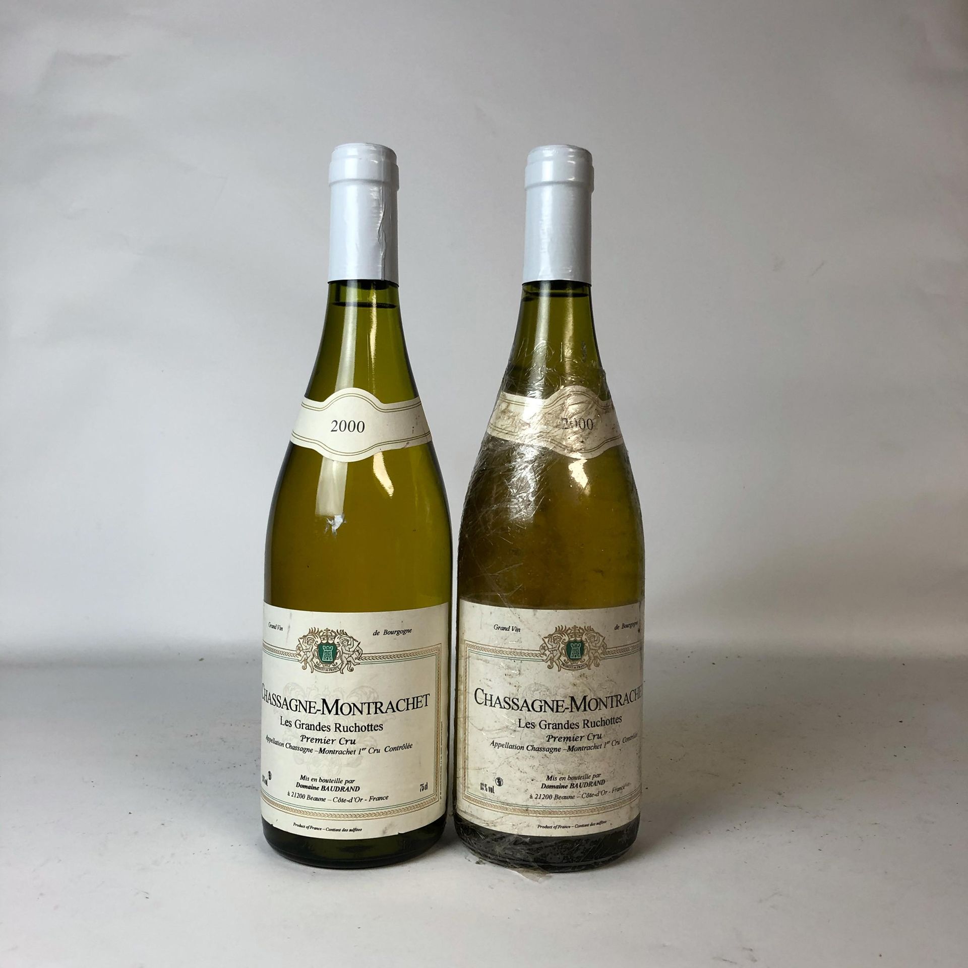 Null 2 bottles CHASSAGE-MONTRACHET 2000 1er cru "Les Grandes Ruchottes" Domaine &hellip;