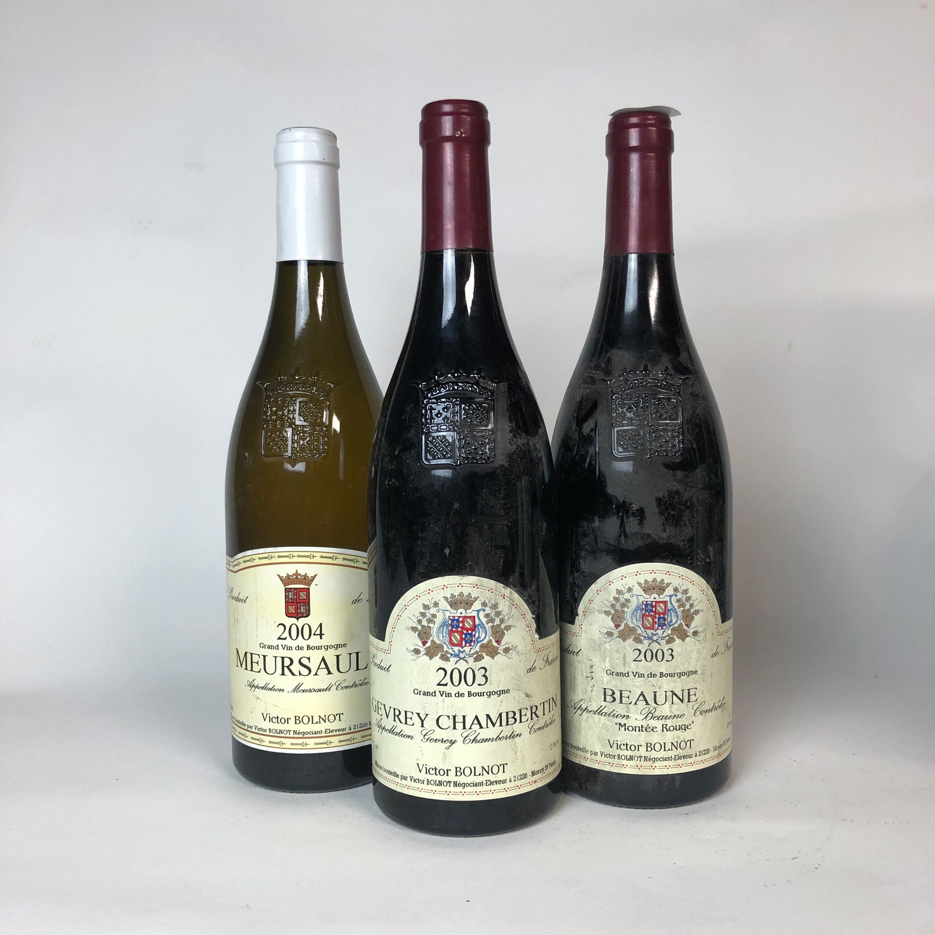 Null 3 botellas: 1 MEURSAULT 2004 Victor Bolnot, 1 GEVREY-CHAMBERTIN 2003 Victor&hellip;