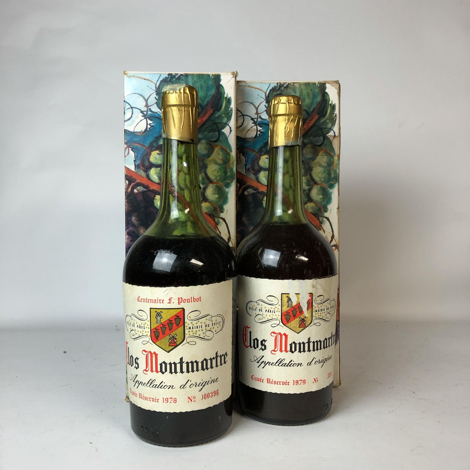 Null 2 bouteilles : 1 CLOS MONTMARTRE 1978 (Centenaire F. Paulbot) Ville de Pari&hellip;