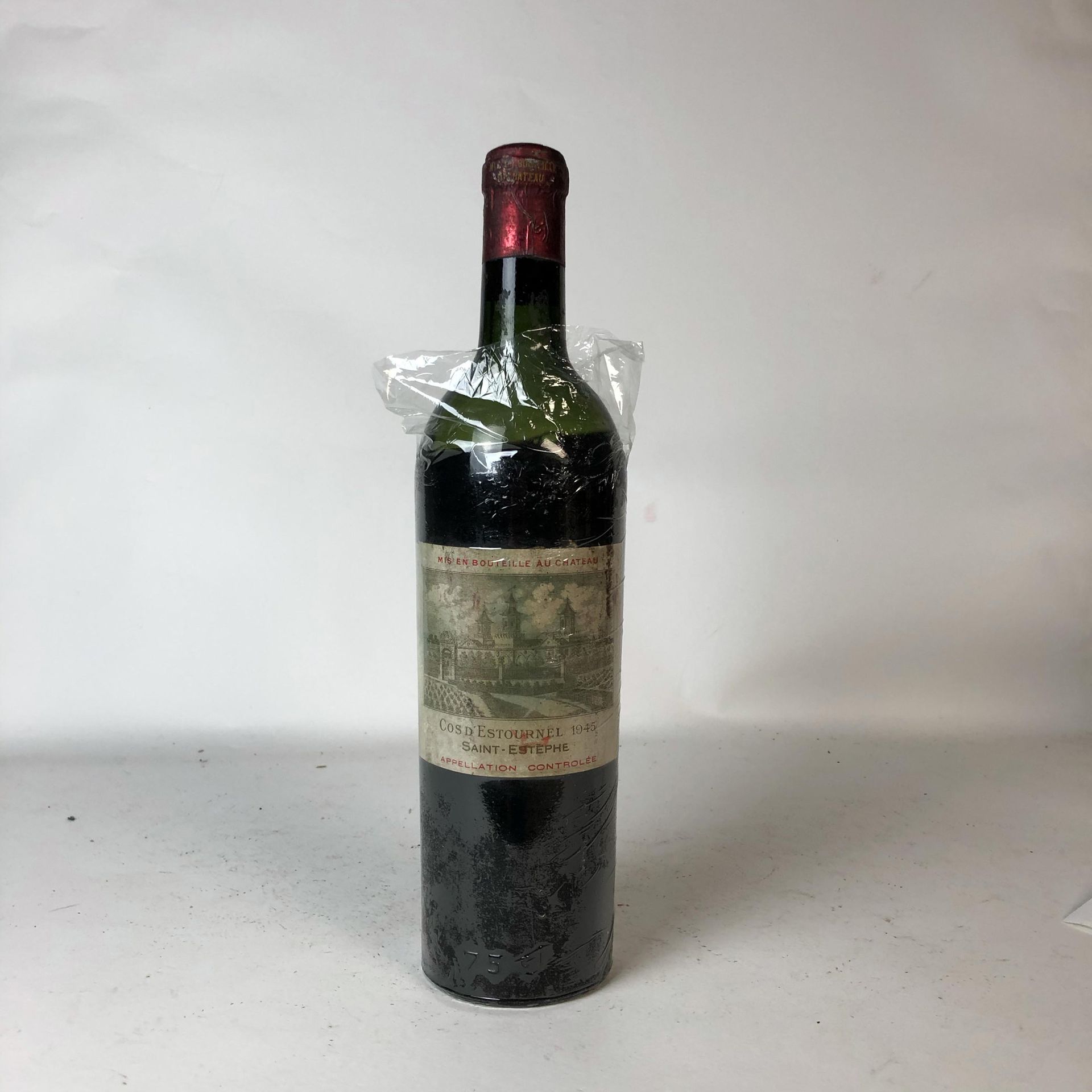 Null 1瓶 COS D'ESTOURNEL 1945 2nd GC Saint-Estephe (低级别，标签损坏，肮脏，有污点，有污点，瓶盖是城堡)