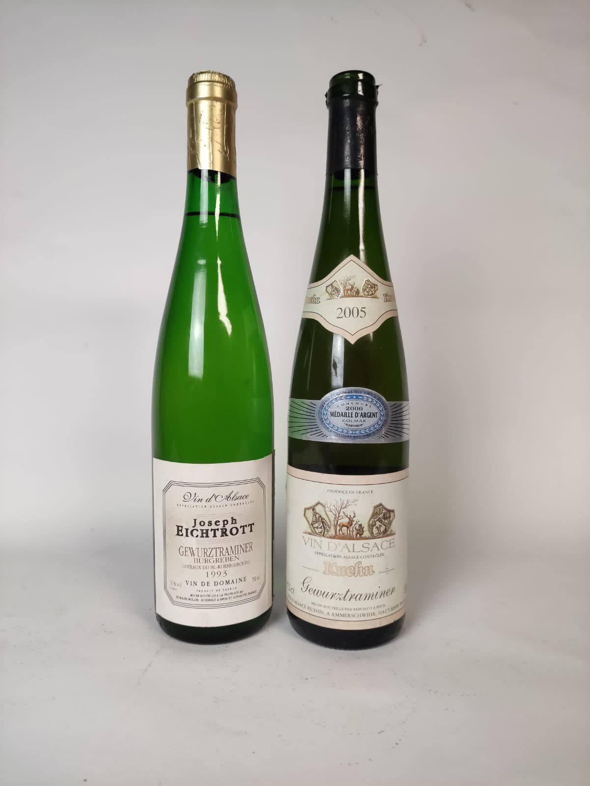 Null 2 bouteilles : 1 GEWURTRAMINER 2005 Kuehn, 1 GEWURTRAMINER 1993 Burgreben J&hellip;