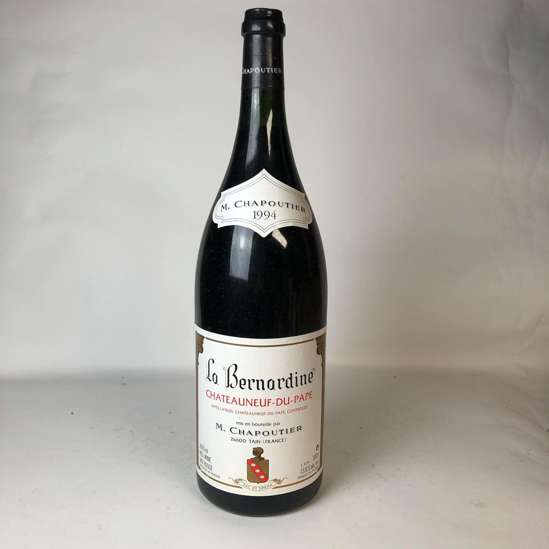 Null 1994年La Bernardine M. Chapoutier的CHÂTEAUNEUF DU PAPE酒，1瓶Jeroboam。