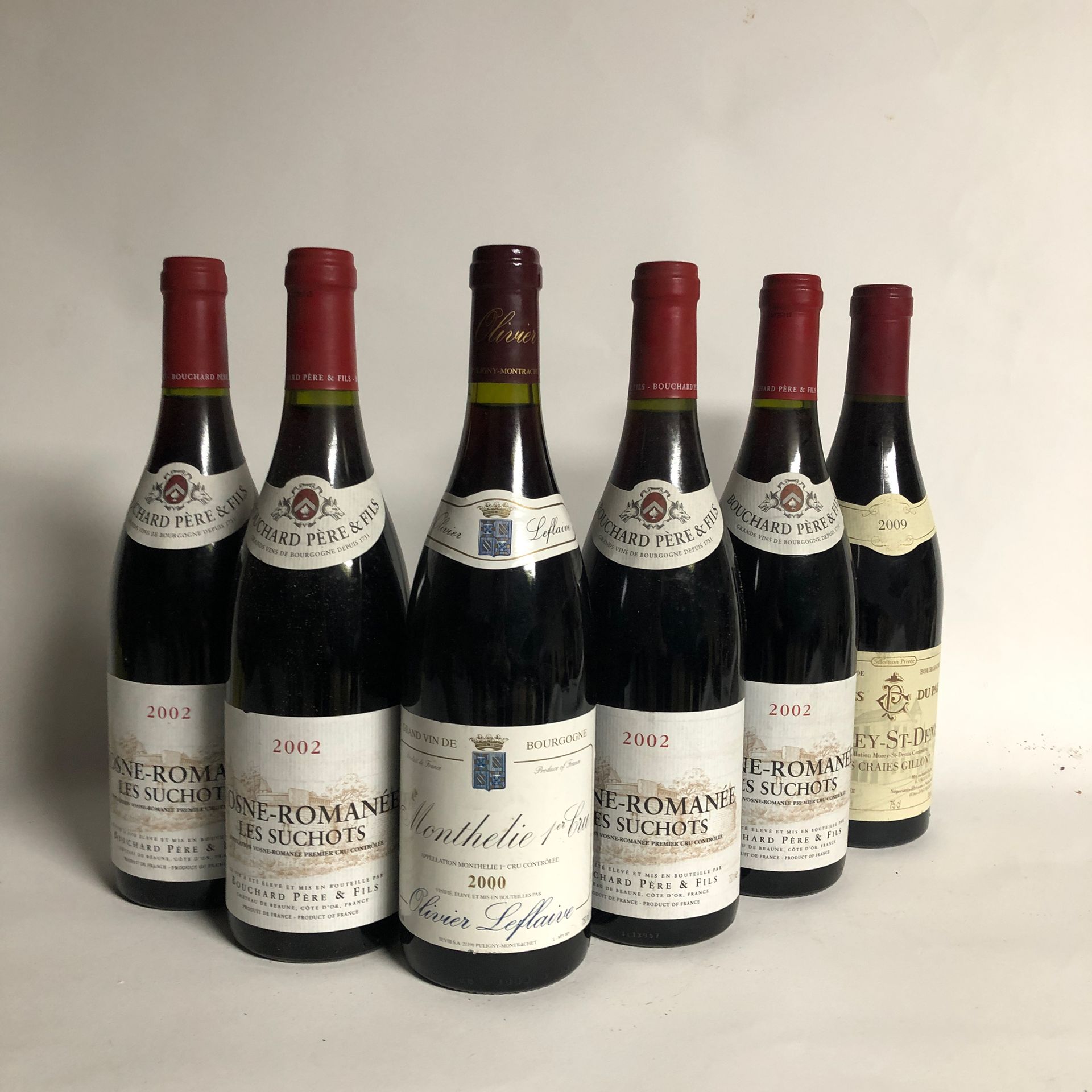 Null 6 bottles : 4 VOSNE-ROMANÉE 2002 Les Suchots Bouchard Père & fils, 1 MONTHE&hellip;