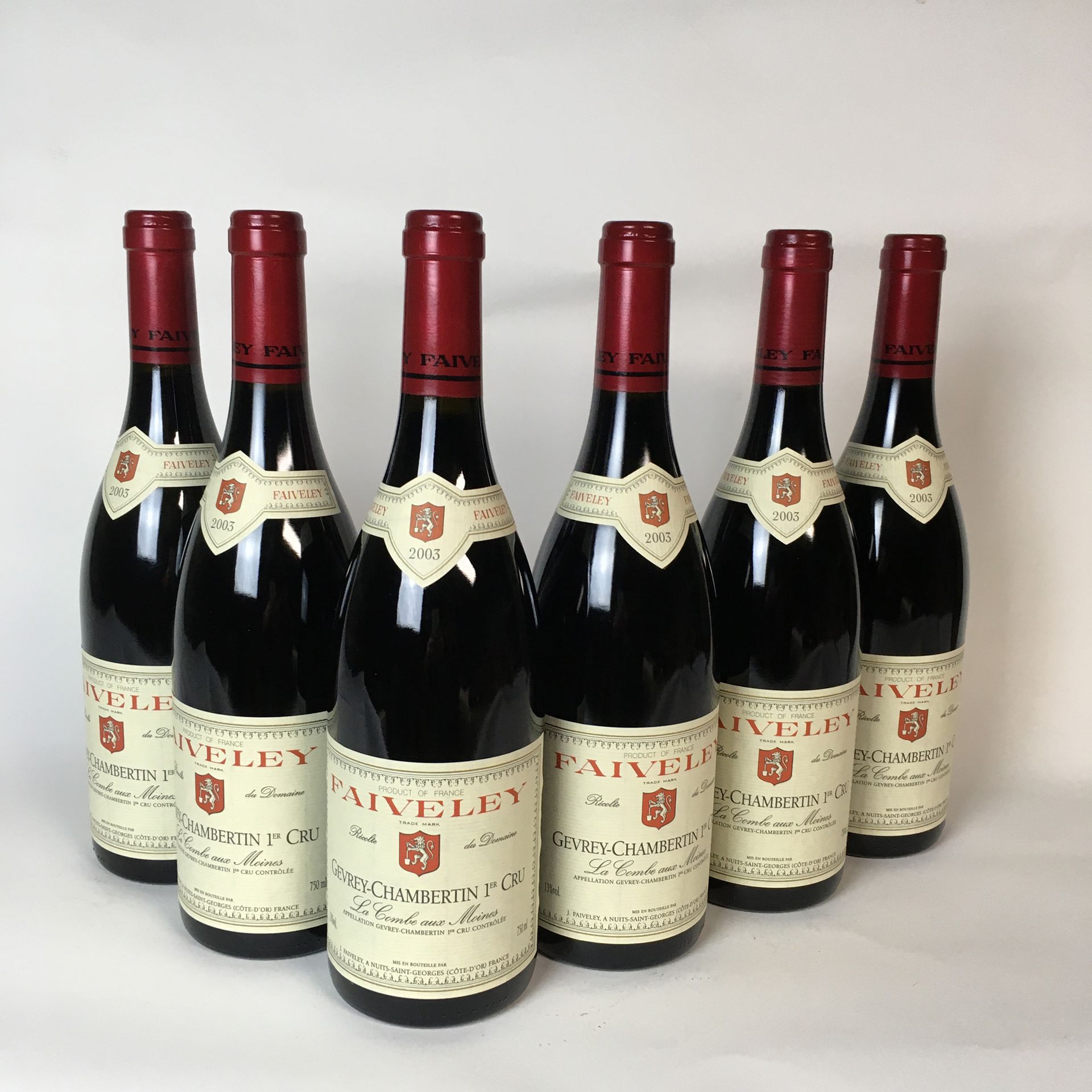 Null 6 bottiglie GEVREY-CHAMBERTIN 2003 1er cru "les Combes aux Moines" Domaine &hellip;