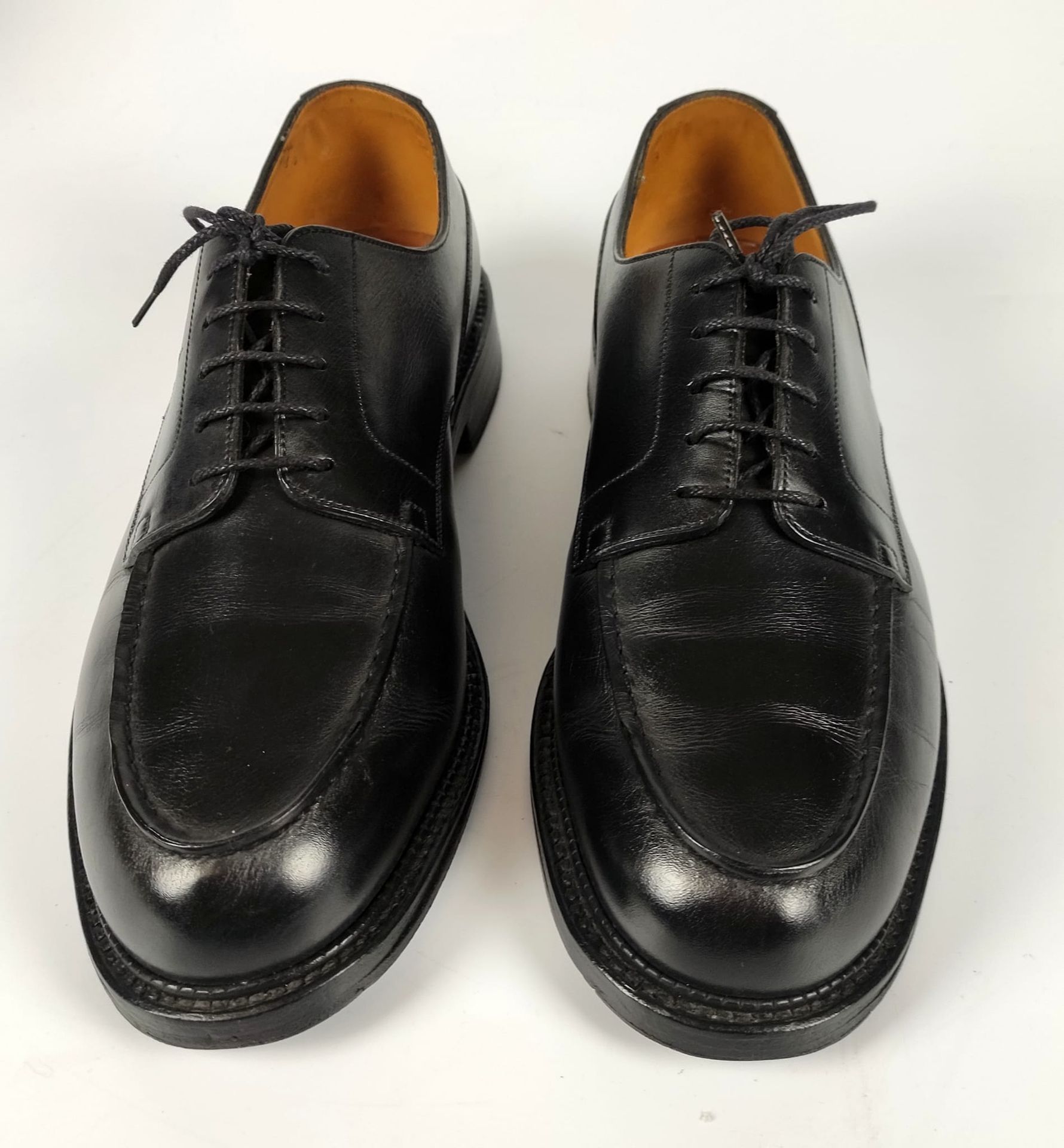 Null J.M WESTON Pair of black leather golf derbies S.9/D Good condition