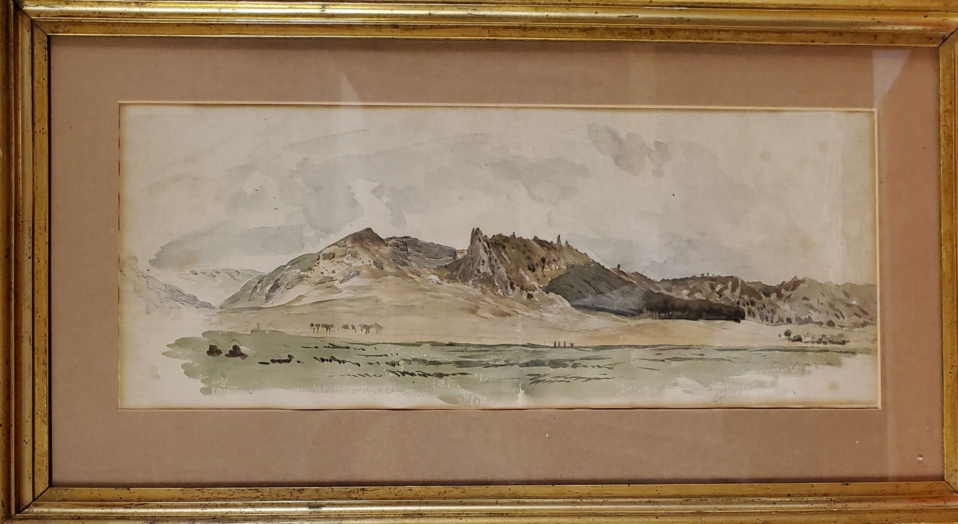 Null ECOLE FRANCAISE DU XIXe siècle

Massif montagneux 

Aquarelle sur papier

1&hellip;