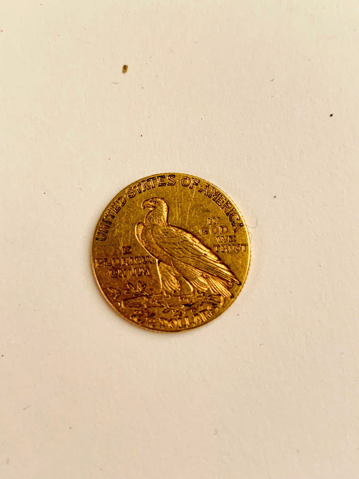 Null 1 PIECE of 1 Quarter Eagle gold 1914 weight: 4,18 gr