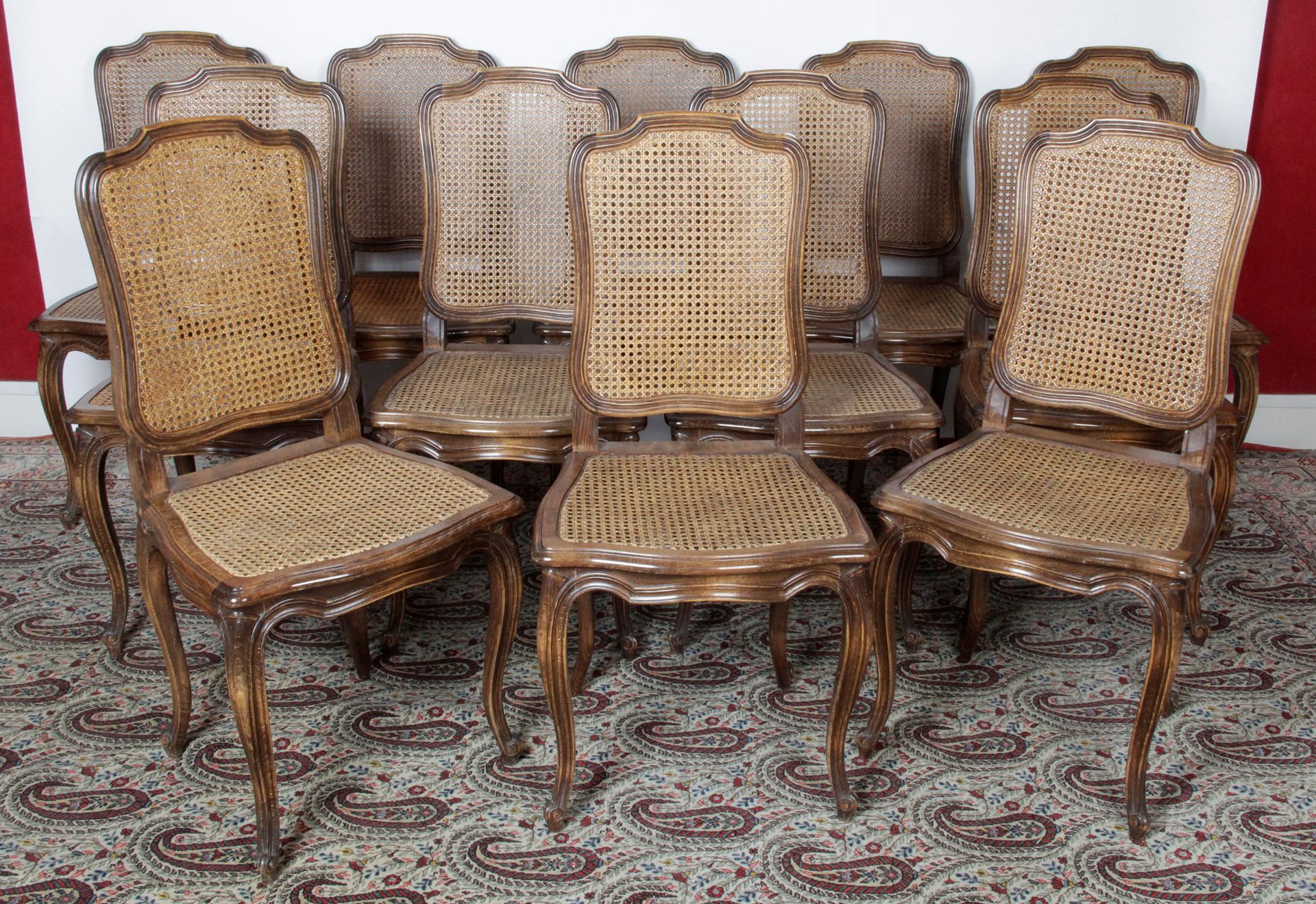 Null DOCE sillas de comedor de madera moldeada, respaldo plano, asientos y respa&hellip;