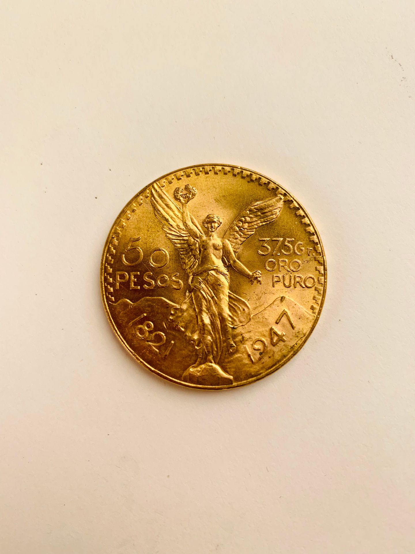 Null 1 PIECE of 50 Pesos gold, Mexican, Weight : 41.81 g