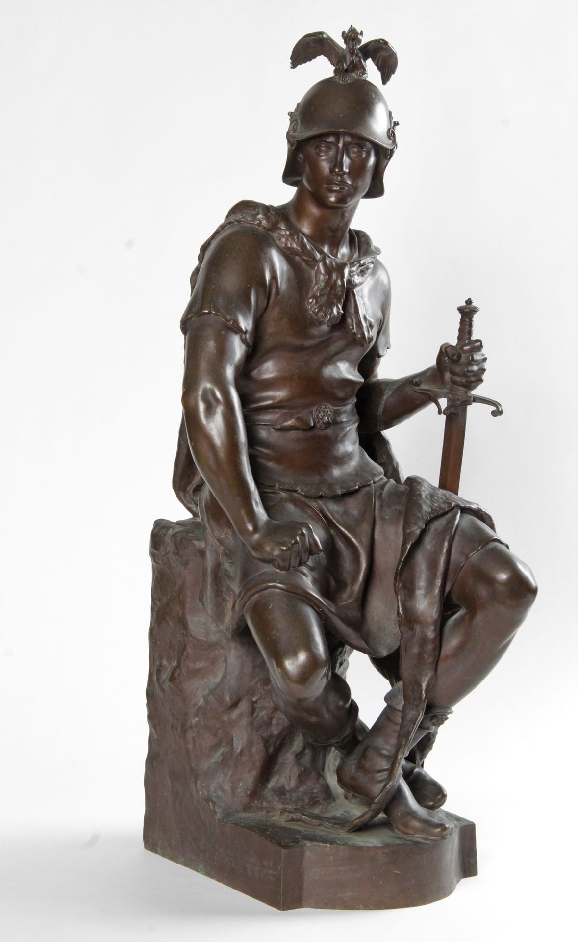 Null DUBOIS Paul (1829-1905) « Le courage militaire » Épreuve en bronze à patine&hellip;