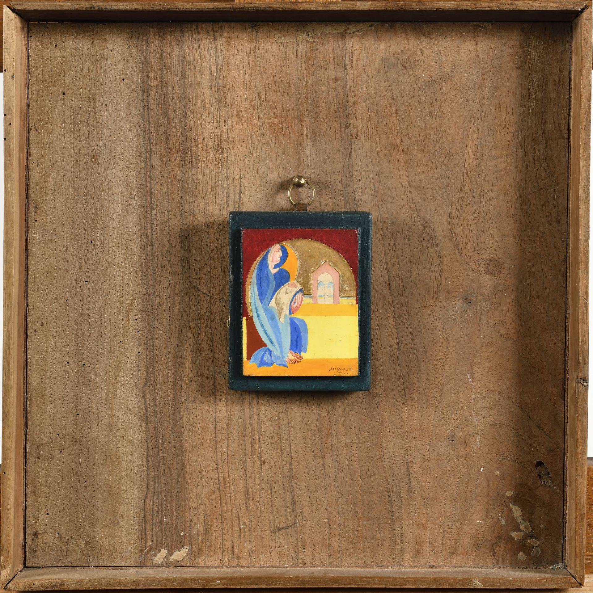 Null LEOPOLD SURVAGE (1879-1968) Virgin and Child, 1944 Casein on panel Signed a&hellip;