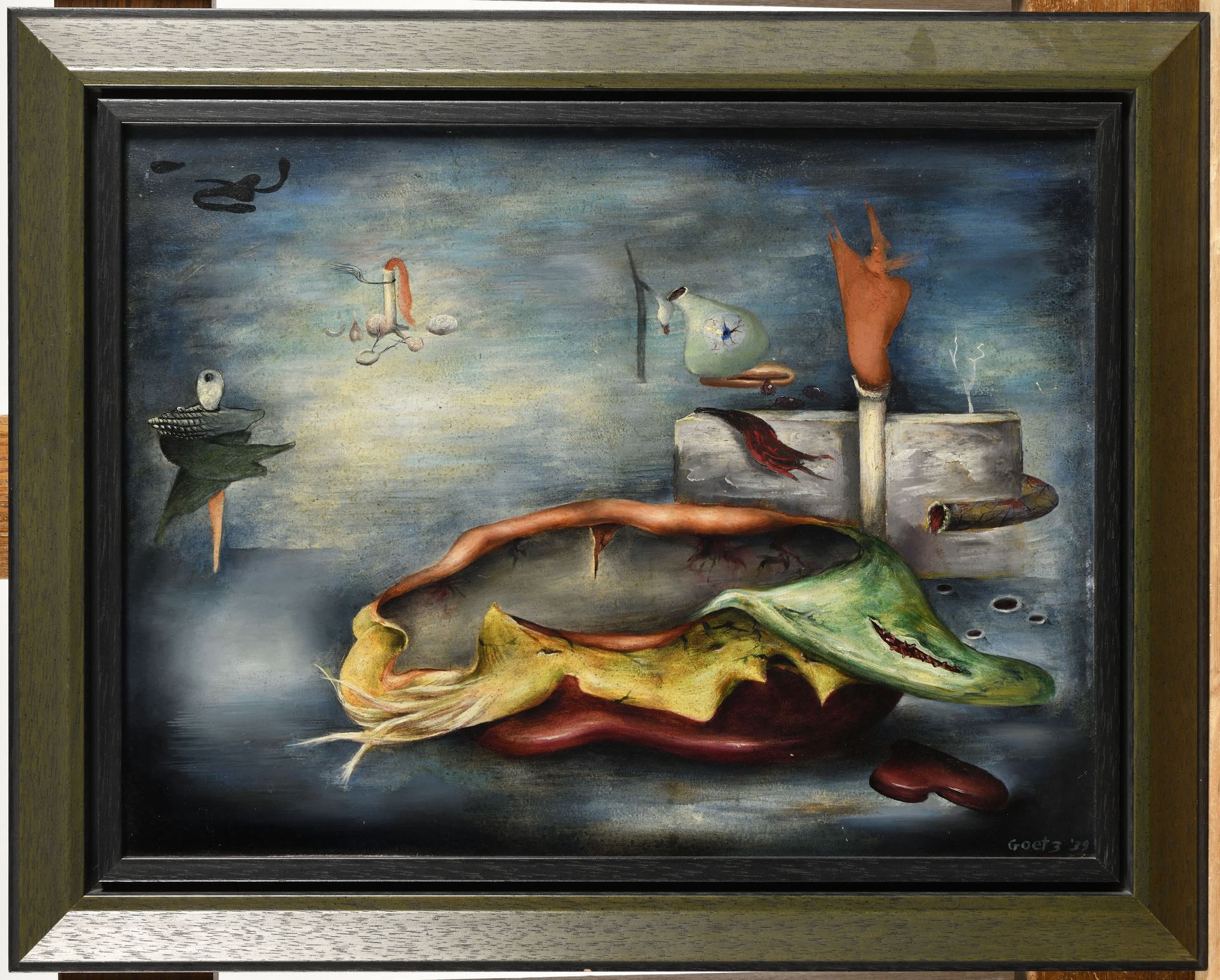 Null 
HENRI GOETZ (1909-1989) 作 品 纸上油画，铺在面板上，右下角有签名和日期 "39" 34 x 45 cm 纸上油画，铺在面板&hellip;