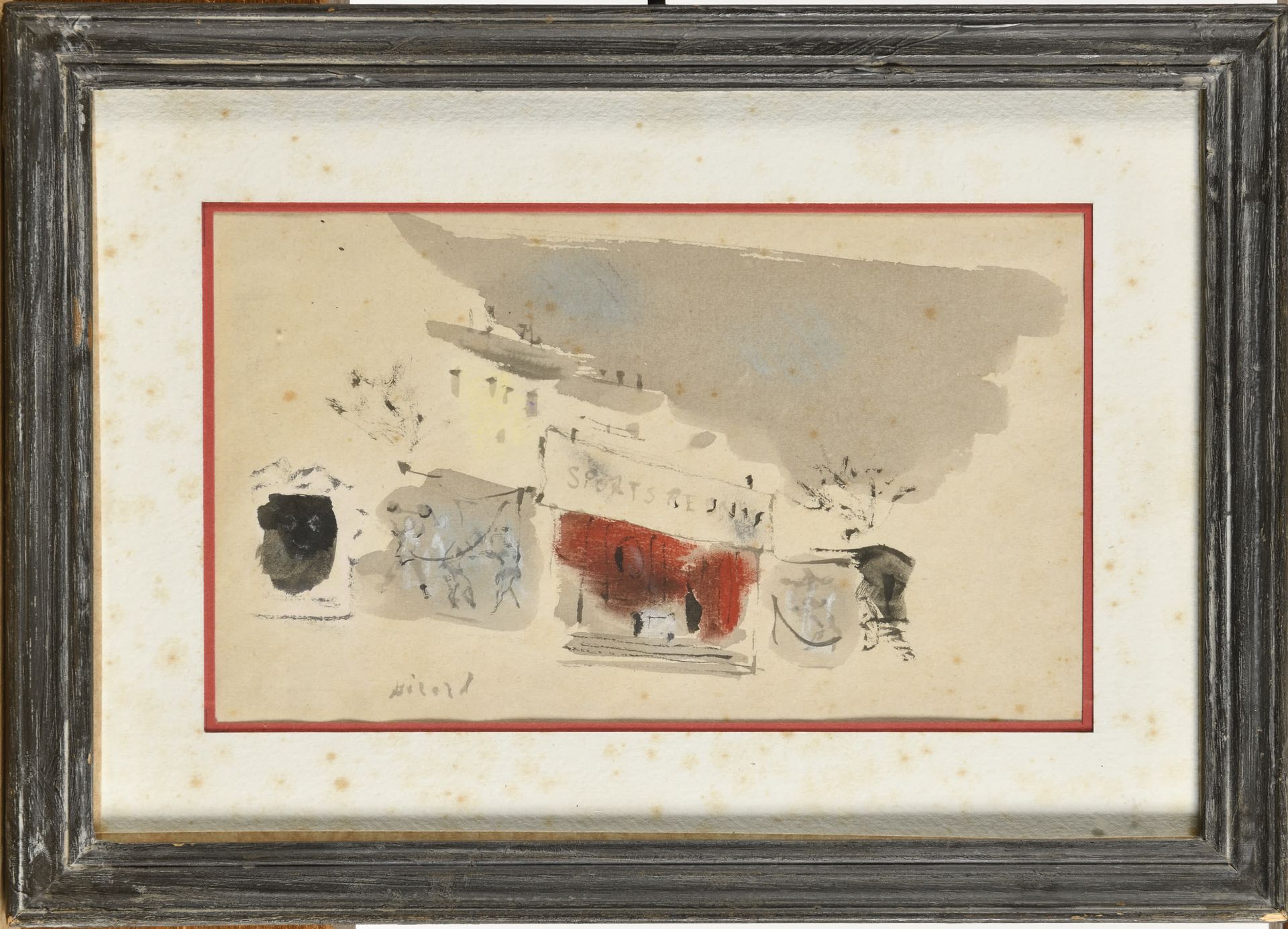 Null CHRISTIAN BERARD (1902-1949) 水彩和水粉画，右下角有签名 12.2 x 21 cm 纸上水彩和墨水，右下角有签名 6.3 &hellip;