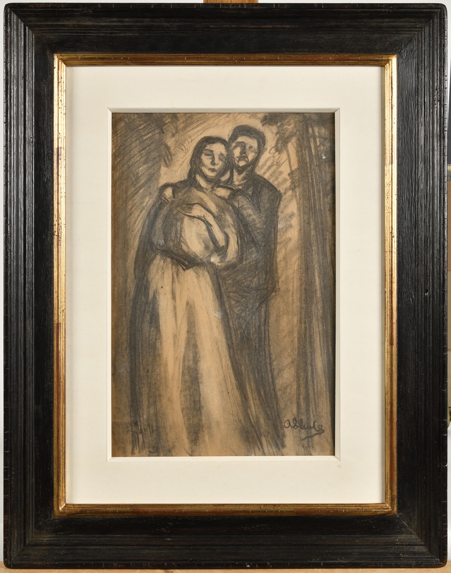 Null ANDRÉ LHOTE (1885-1962) Les fiancés, 1908 Carboncino firmato in basso a des&hellip;