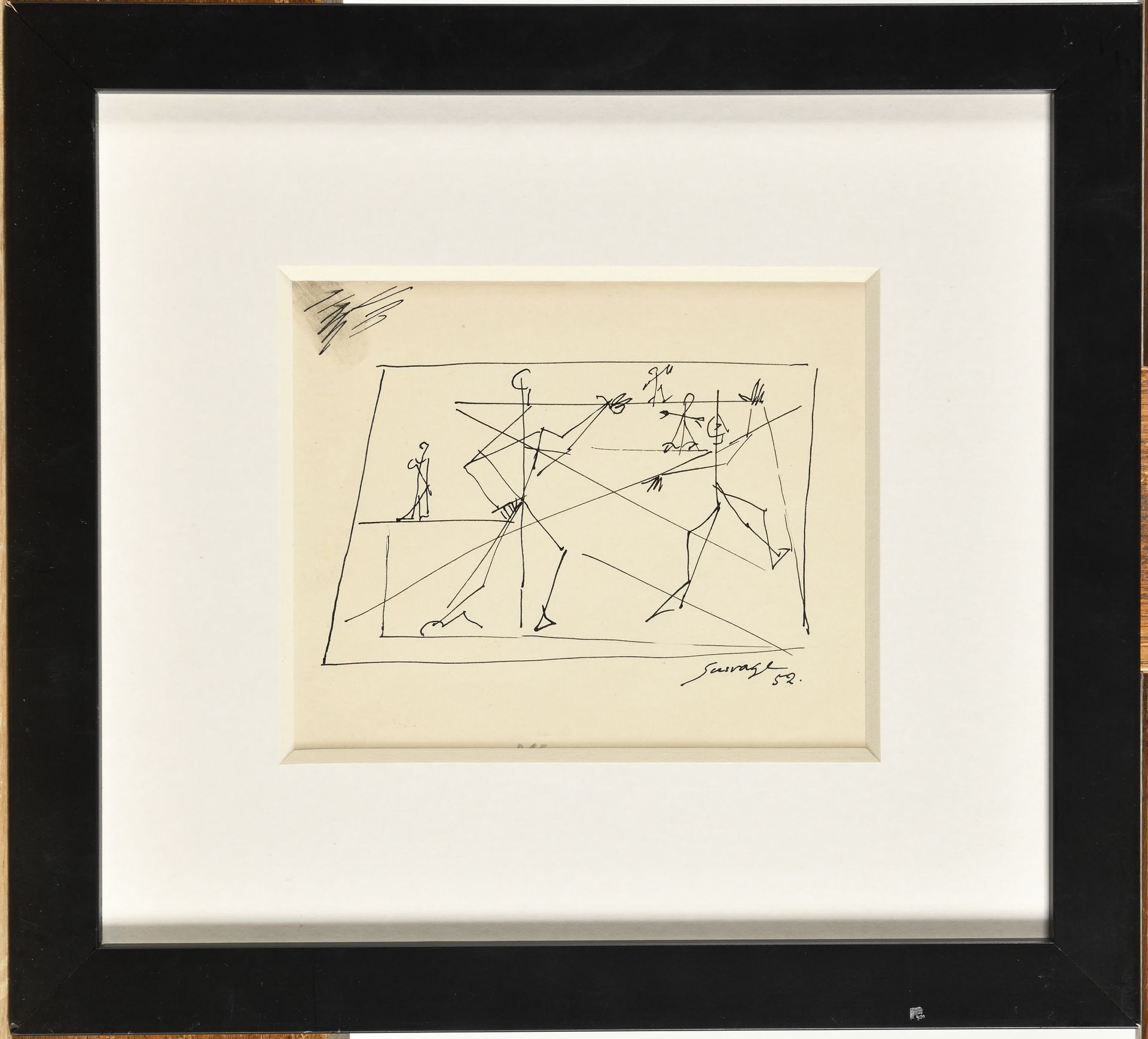 Null LEOPOLD SURVAGE (1879-1968) Characters, 1952 India ink Signed and dated low&hellip;