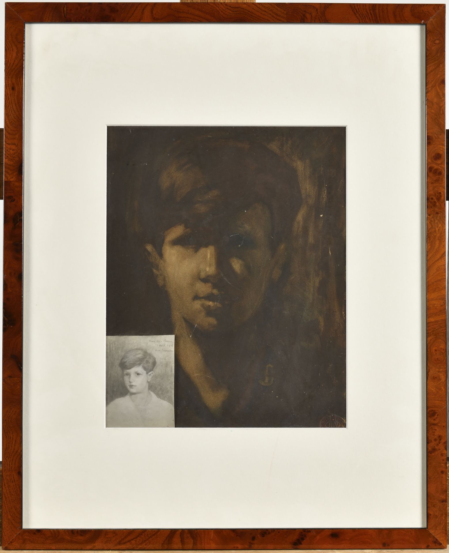 Null JEAN SOUVERBIE (1891-1981) Portrait de Maxime Schulz, neveu de l’artiste Hu&hellip;