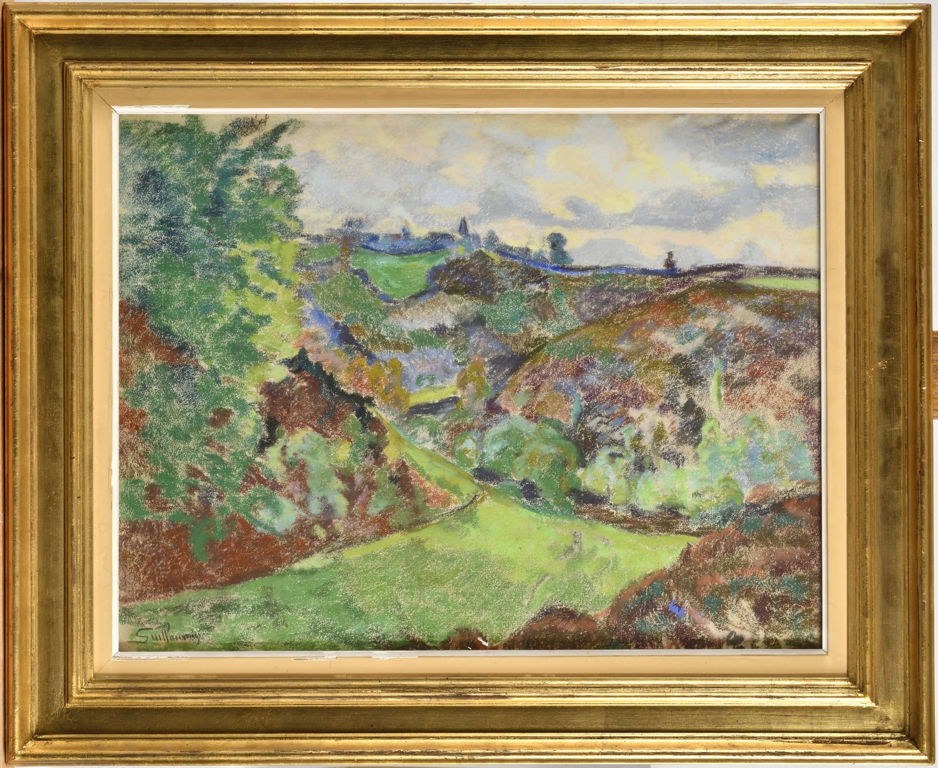 Null ARMAND GUILLAUMIN (1841-1927) Vallée de la Sédelle, 约1921年 粉彩画 左下角签名 45 x 5&hellip;