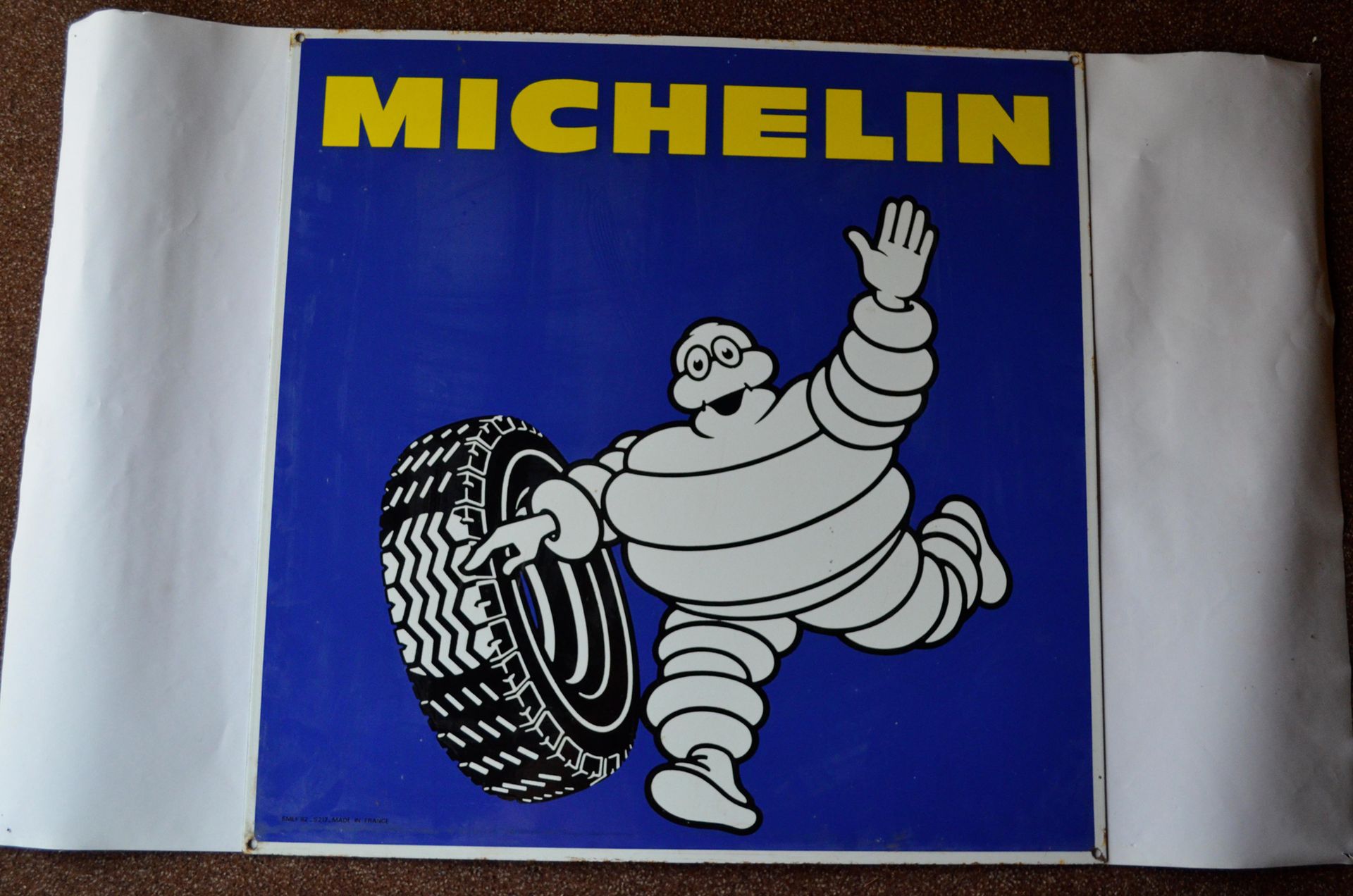 Plaque émaillée Michelin 65x65 cm Placa esmaltada Michelin 65x65 cm