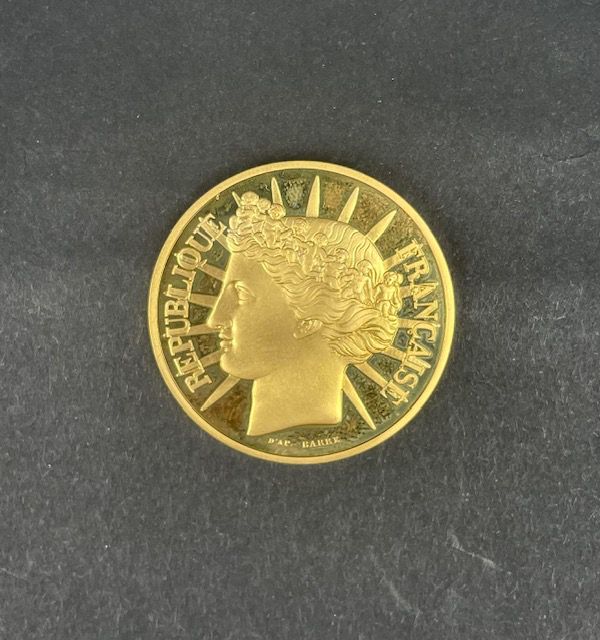 Null MONNAIE DE PARIS 100-Franc-Gedenkmünze aus Gold 1988, Fraternité. Etui. Gew&hellip;