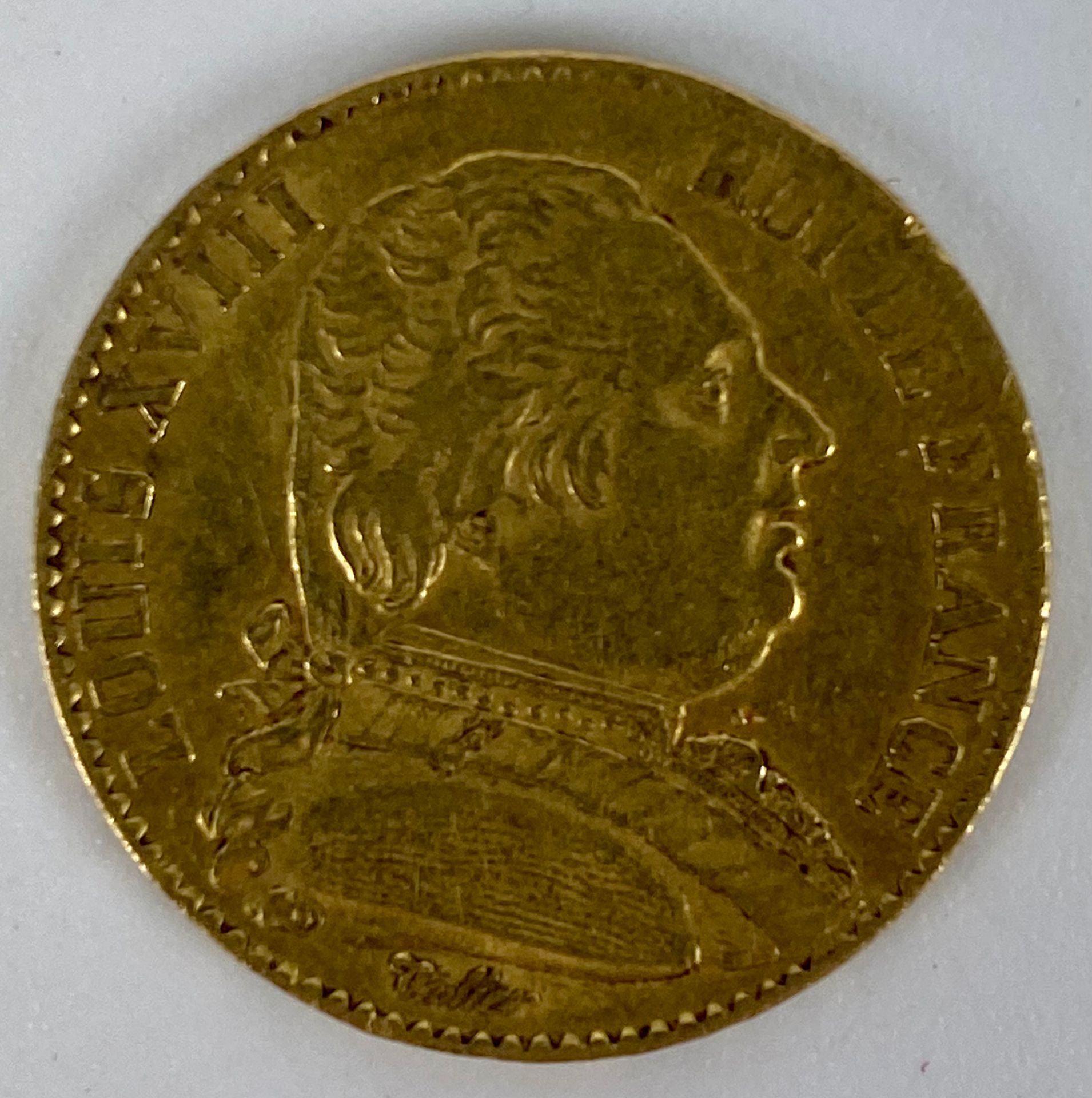 Null 路易十八（1755-1824）20法郎黄金 1815年 重量：7克