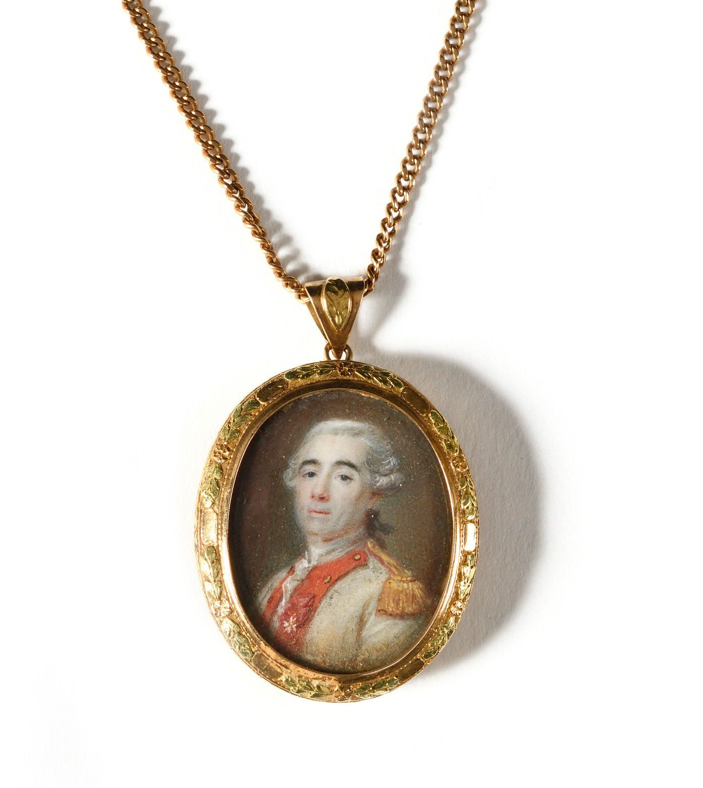 Null Médaillon en pendentif Portrait d’un officier portant l’étoile du Saint-Esp&hellip;