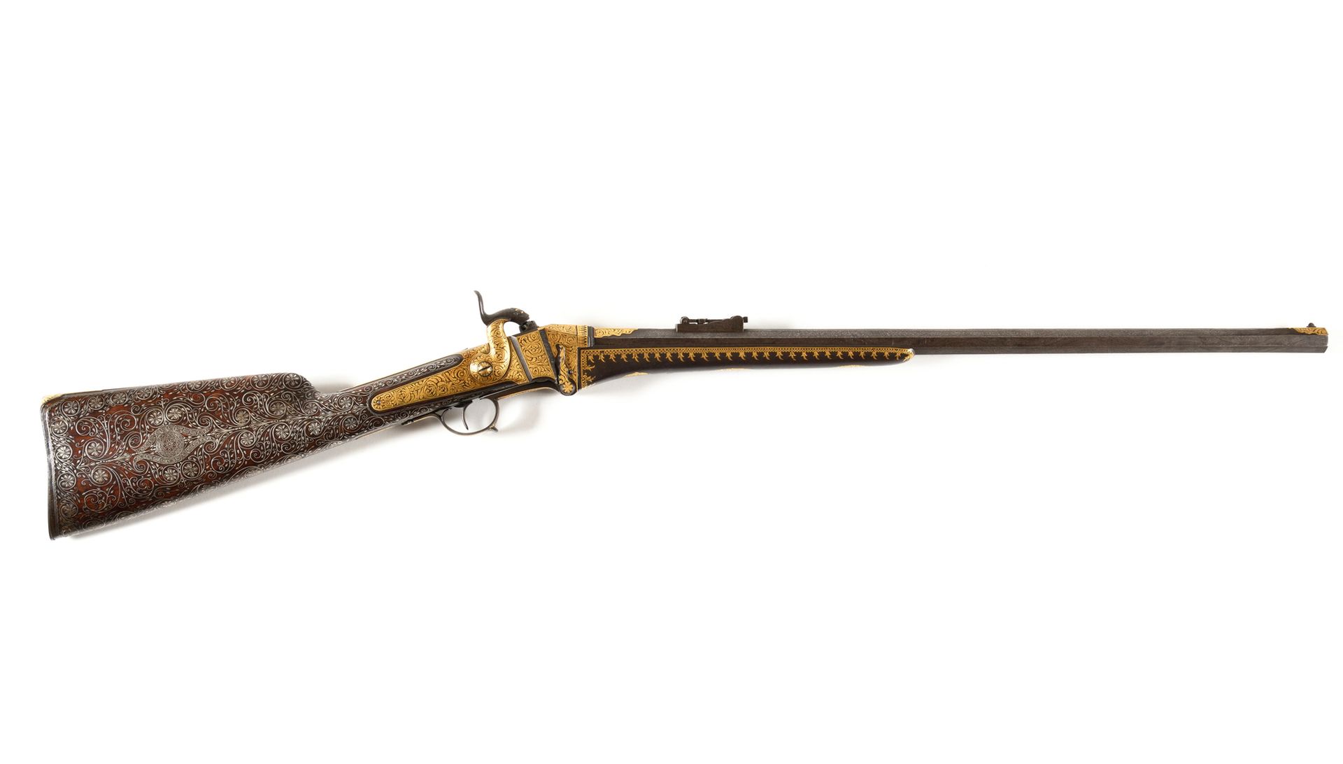 Null Außergewöhnliches und einzigartiges Sharps-Perkussionsgewehr mit osmanische&hellip;