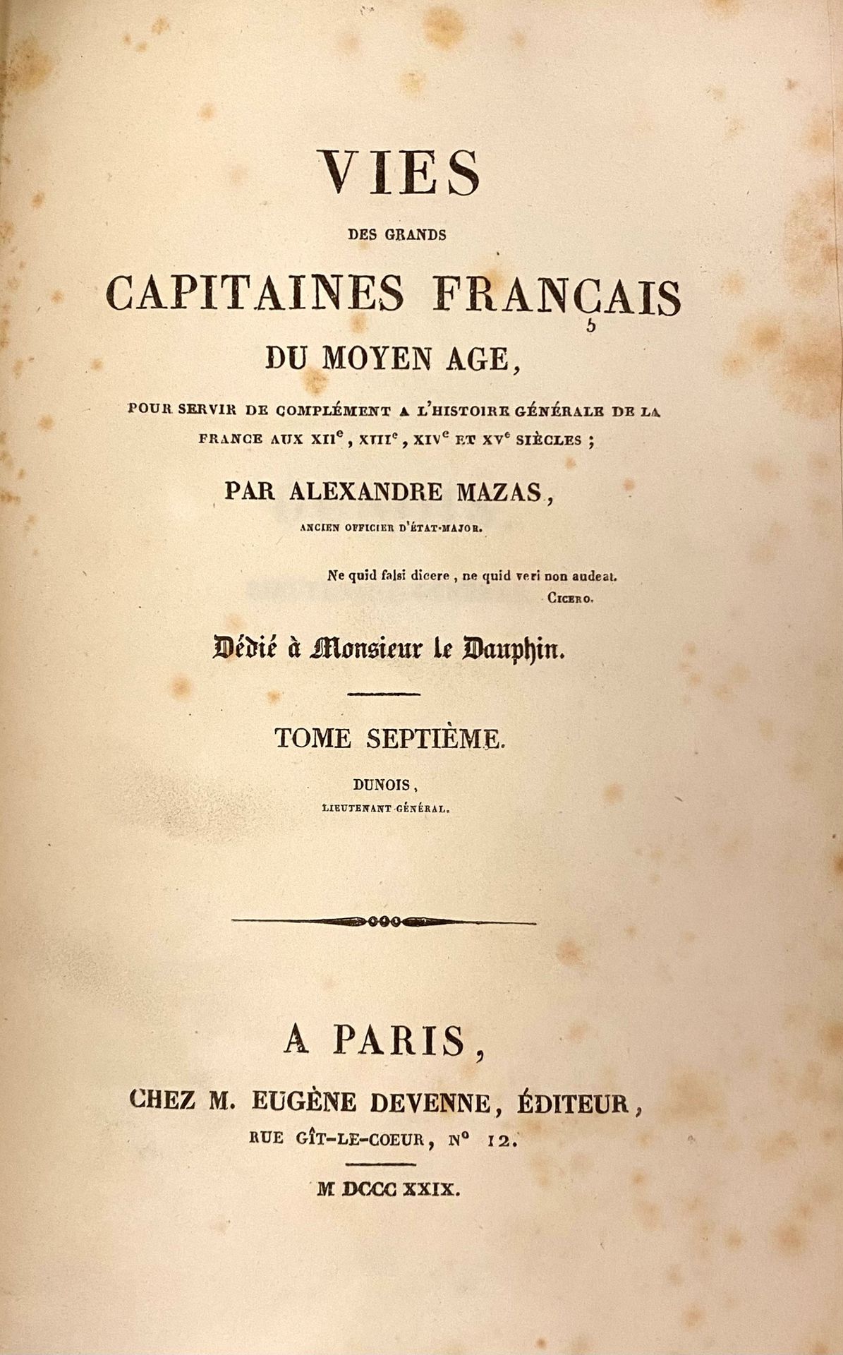 Null SET OF HISTORICAL BOOKS, including : Vie des grands capitaines Français du &hellip;