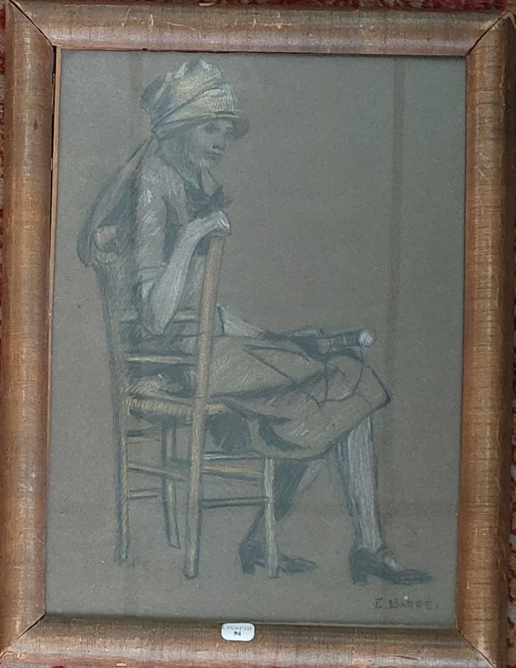 Null E. Barré (XX)

Jeune femme 1900 au repos 

Pastel

31 x 24 cm