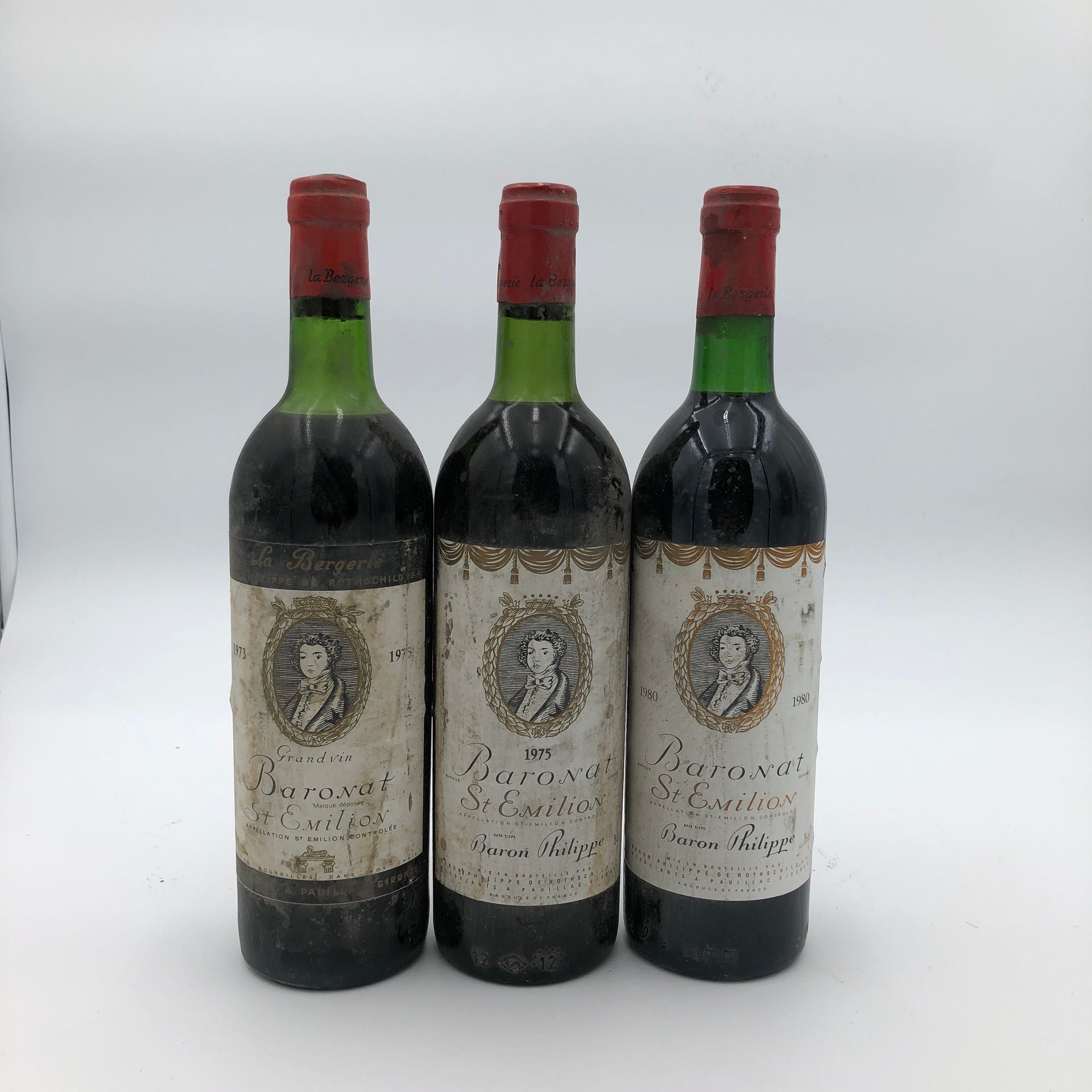 Null 3 bouteilles : 1 Baronat 1973 Saint-Emilion, 1 Baronat 1975 Saint-Emilion, &hellip;