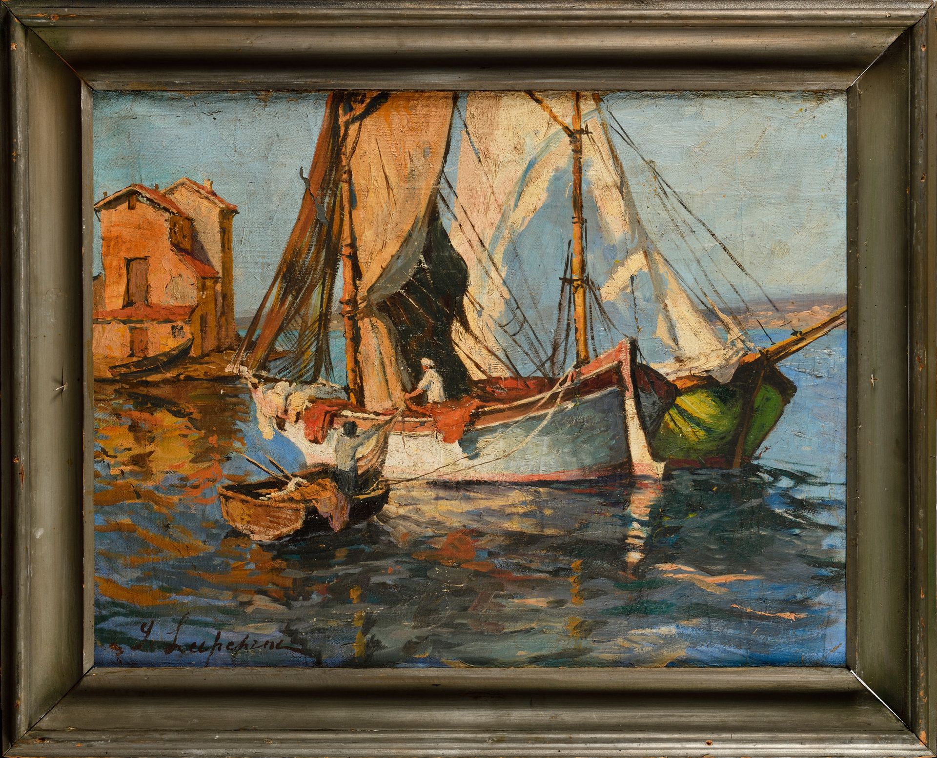 Null LAPCHIN Georges (1885-1950)

Bateaux de pêcheurs

Huile sur toile

Signé en&hellip;