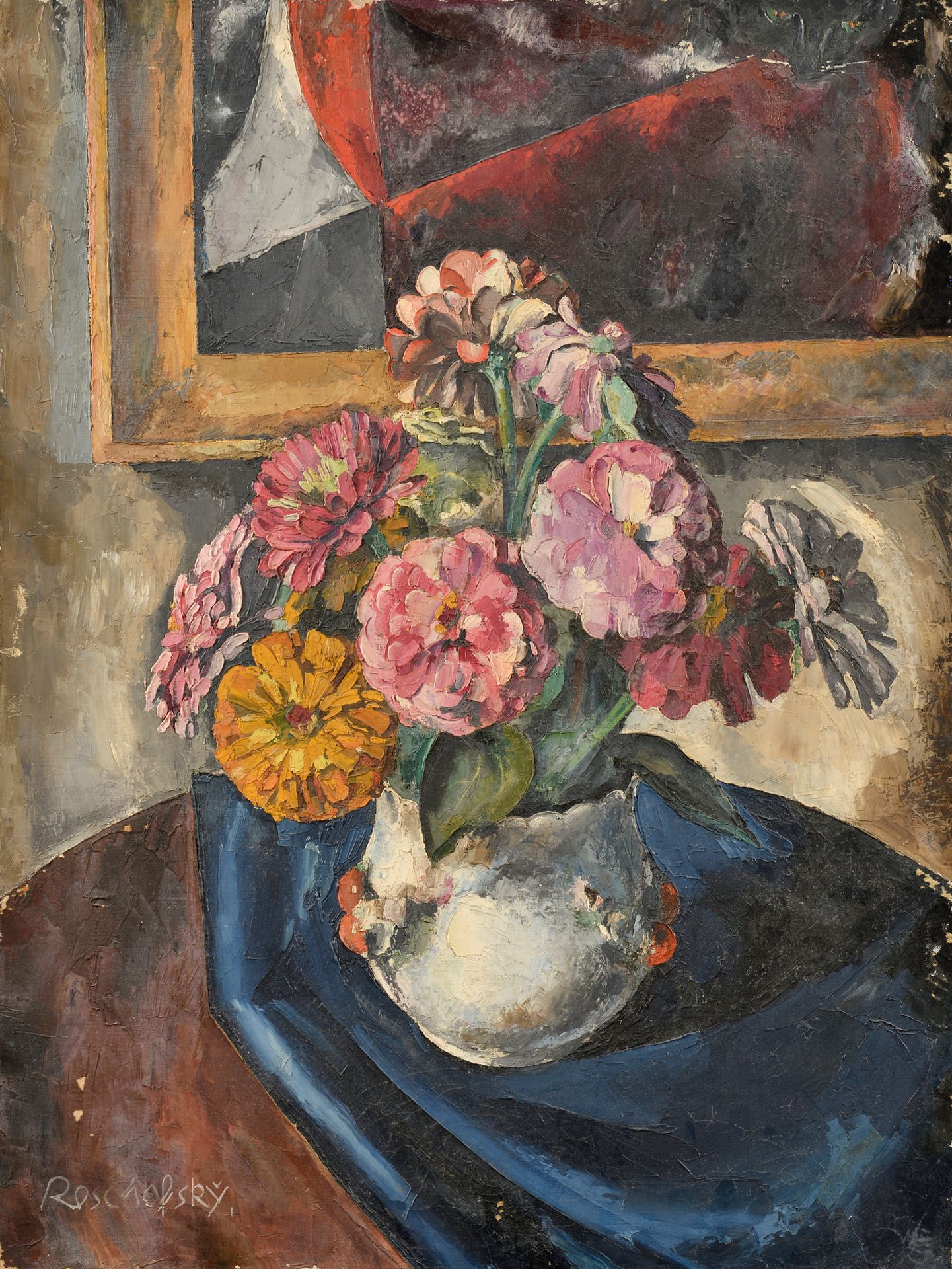 Null 雷索夫斯基-让 (1905-1998)

花瓶里的花

布面油画

左下方有签名

61 x 46 厘米



РЕСШОФСКИ Ян (1905-&hellip;