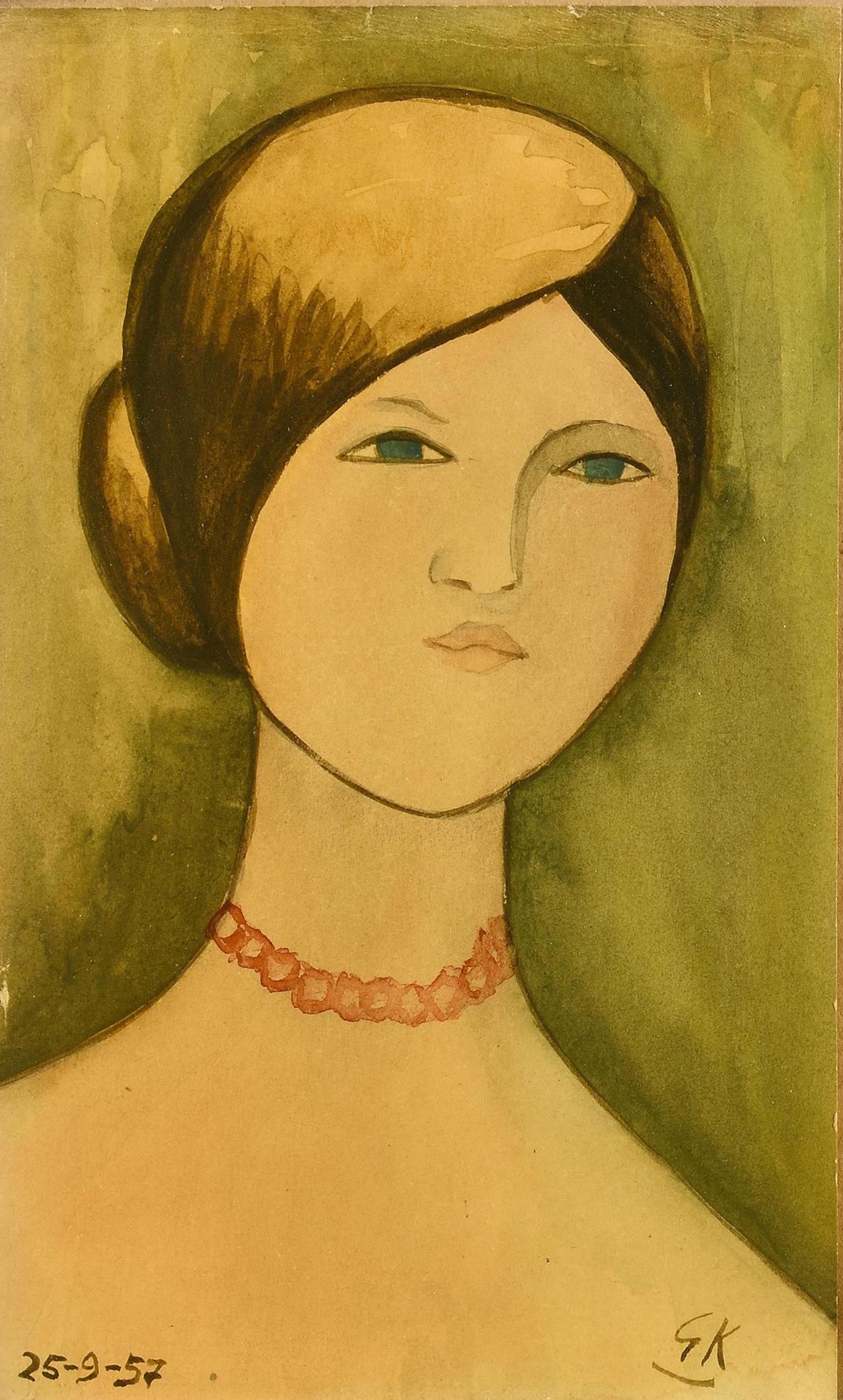 Null KROPIVNITSKY Eugène (1893-1979)

Portrait d’une jeune femme

Aquarelle sur &hellip;