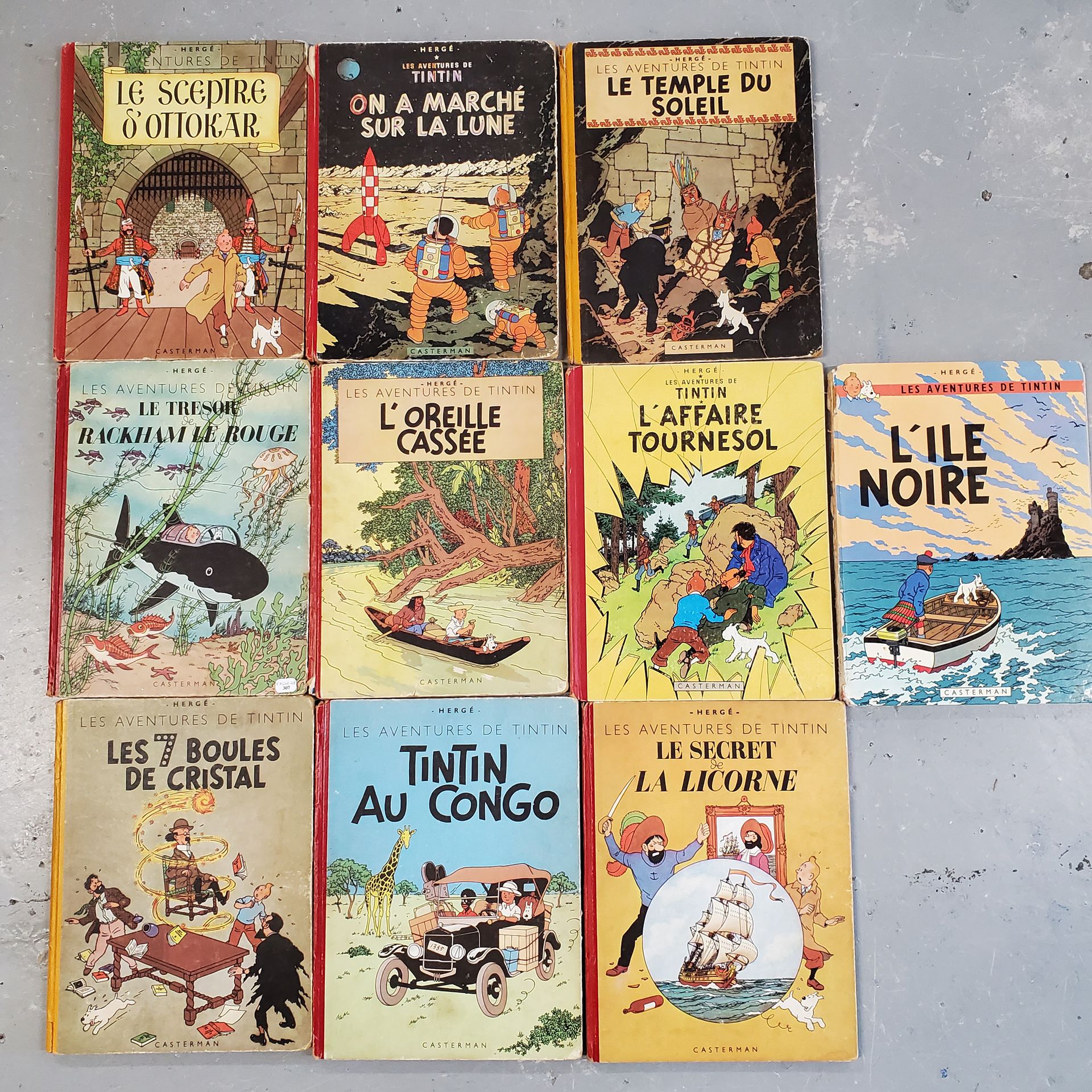 Null 
TINTIN - Ensemble de 10 bandes dessinées




- L'ile noir




- Le temple &hellip;