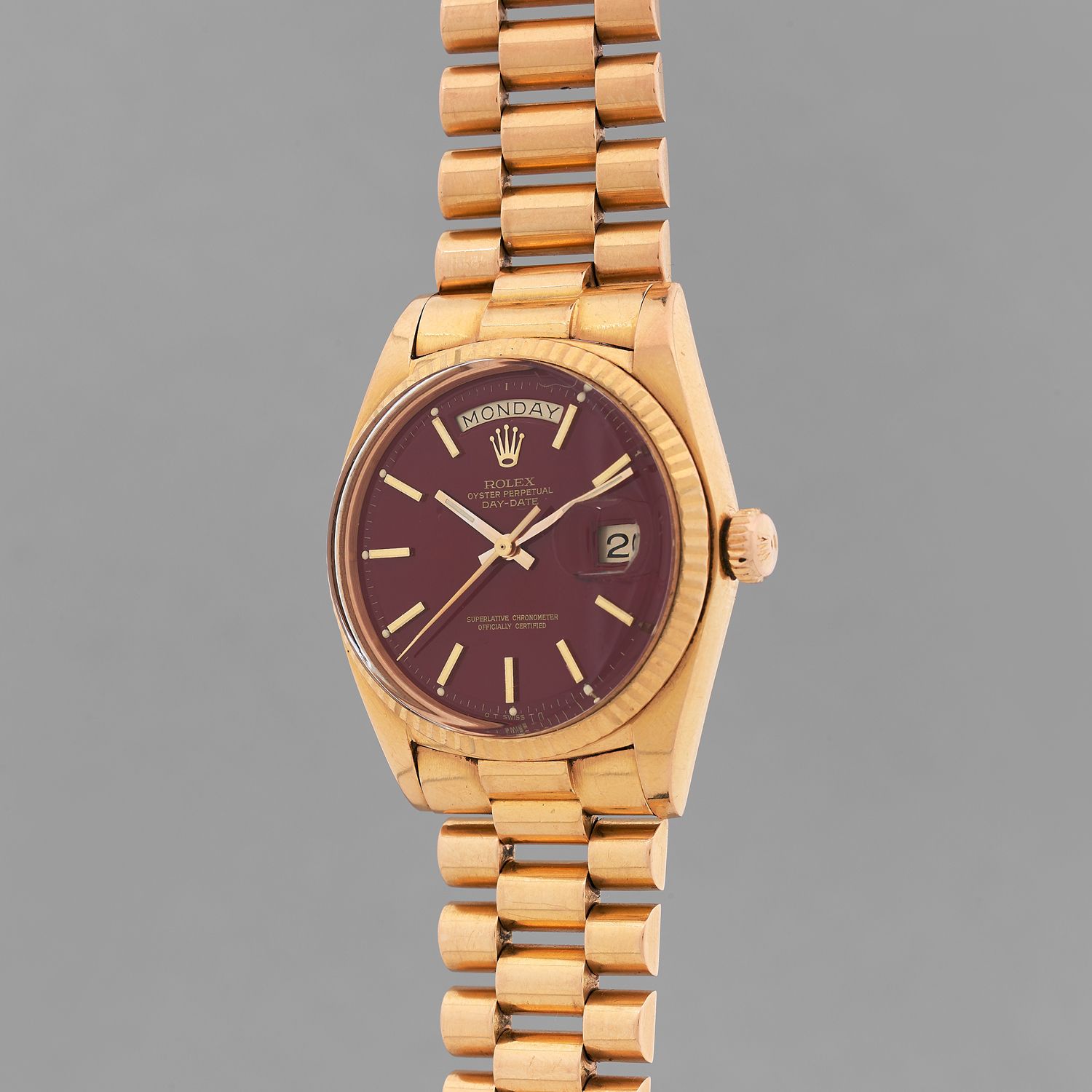 Null ROLEX 

Day-Date Oxblood. 

Ref : 1803. 

Reloj de pulsera en oro rosa 750/&hellip;