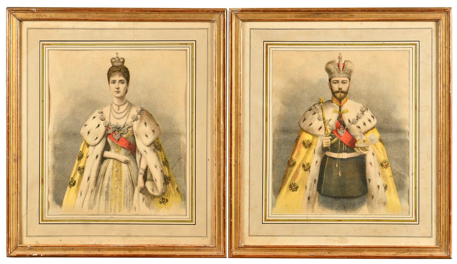 Null L’Empereur Nicolas II et

l’impératrice Alexandra Feodorovna

Paire de grav&hellip;