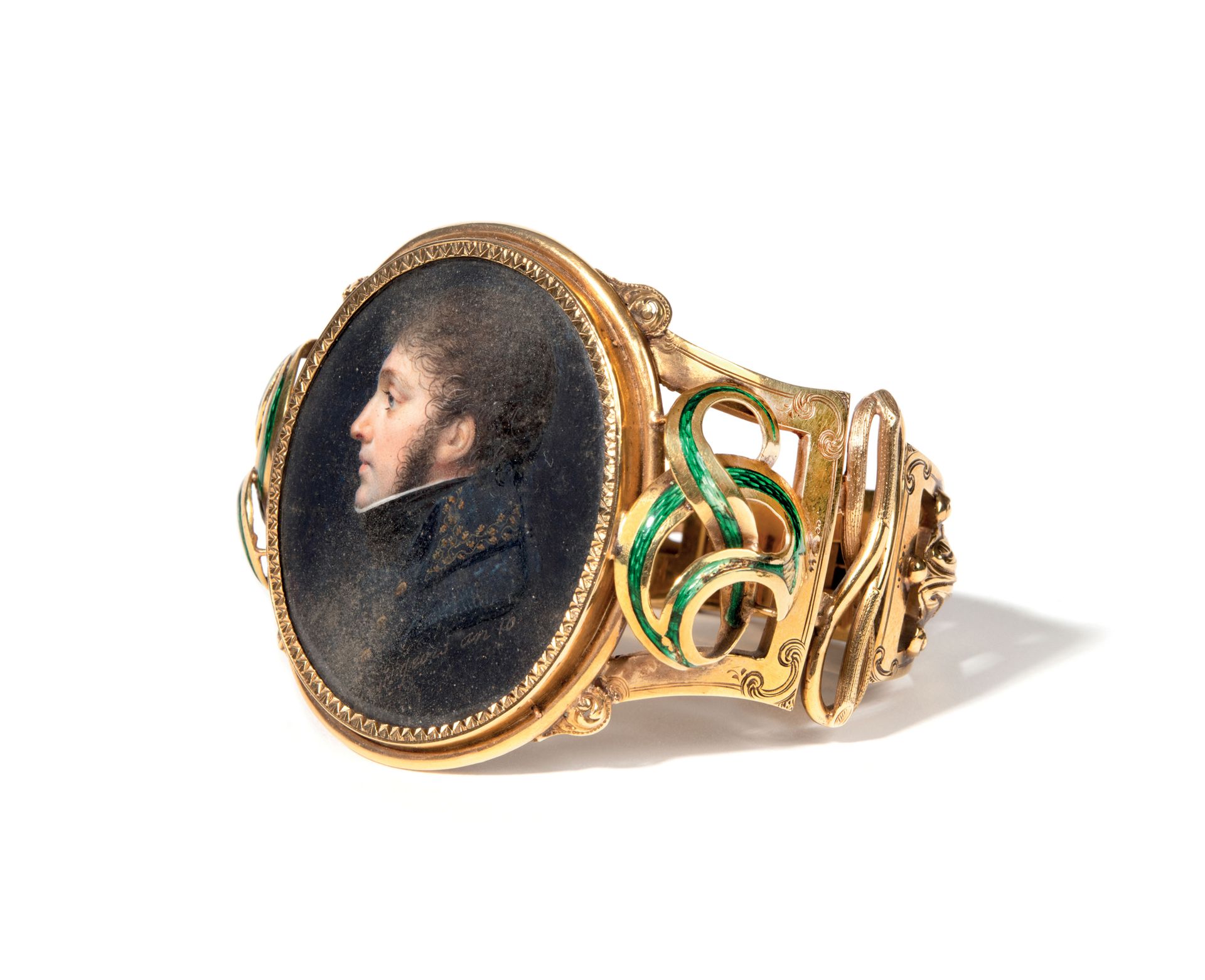 Null LE GENERAL HARDŸ (1762-1802).

MELLERIO, attribué à 

Large bracelet en or &hellip;