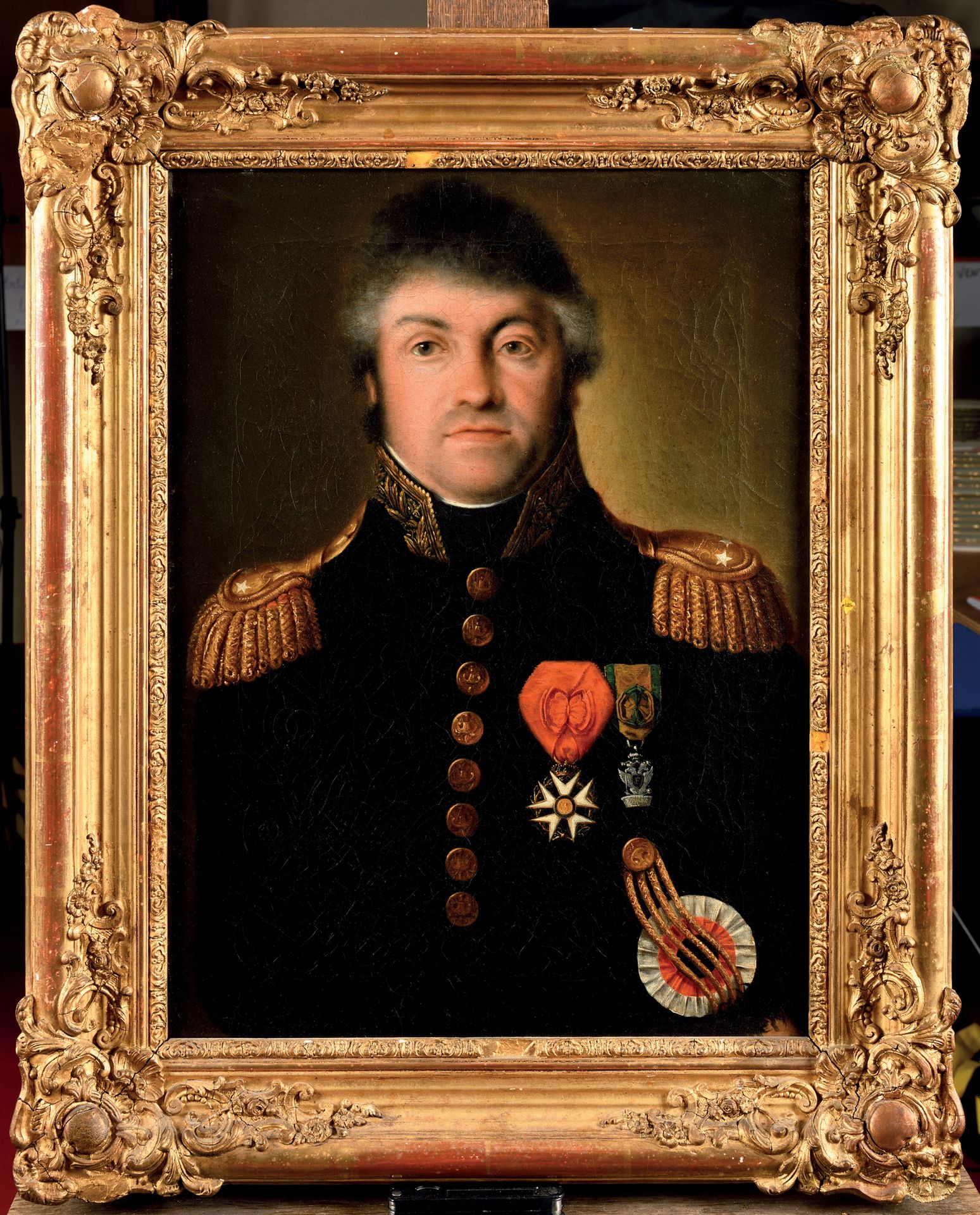 Null 伊格纳茨-阿洛伊斯-弗雷（1752-1835）。德国学校。

"维维斯将军，普拉德男爵，穿着准将的小制服，戴着荣誉军团的军官之星和铁冠徽章"。

布面&hellip;