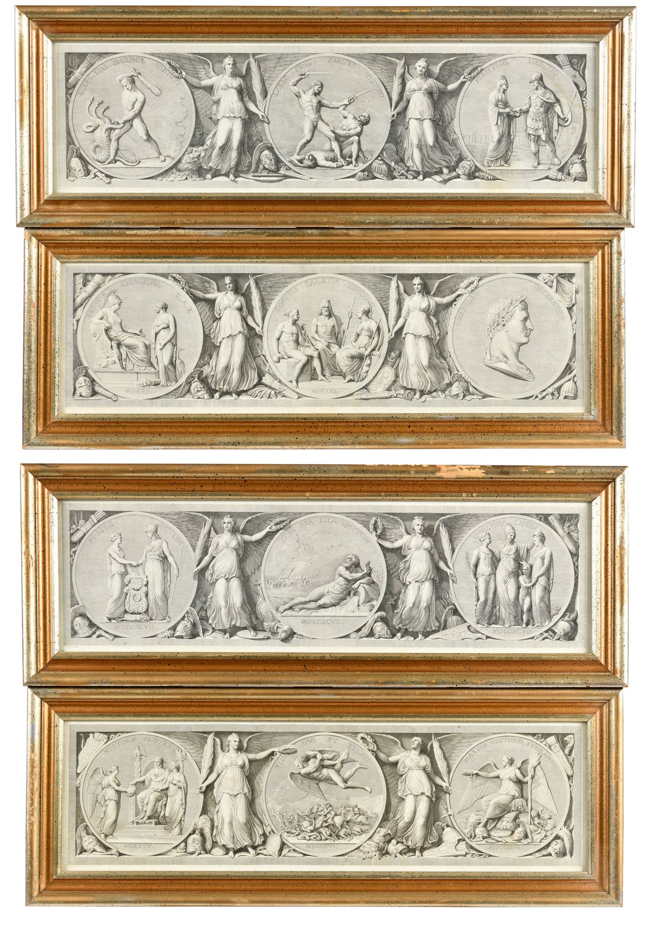 Null 安德里亚-阿皮亚尼之后。

由Michele Bisi雕刻的四幅石版画系列，代表了12个古董场景。

高：16.5厘米 - 宽：59厘米（看时）。

&hellip;
